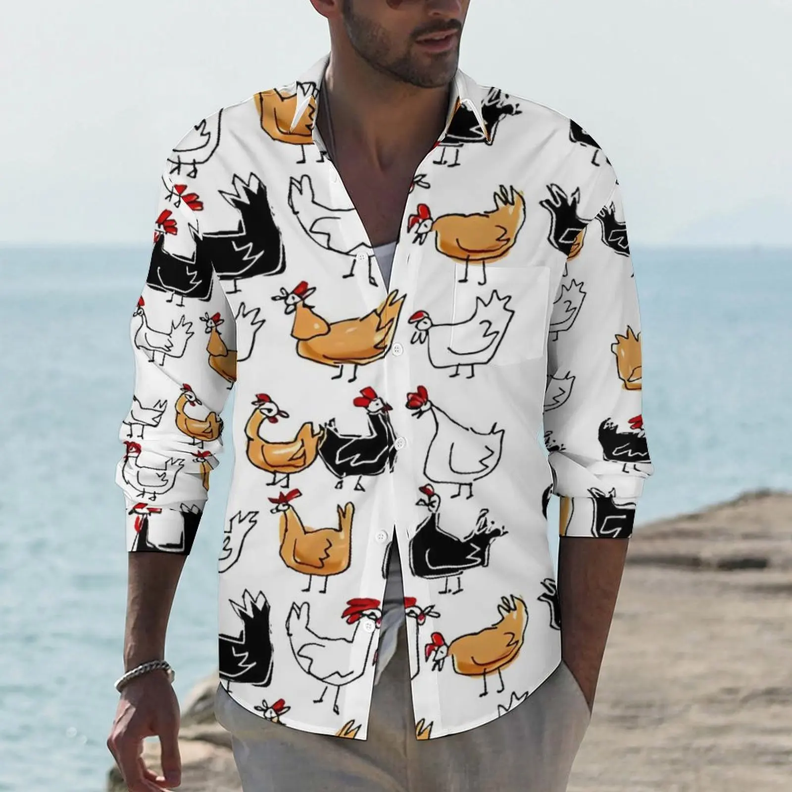 Chickens Brood Y2K Casual Shirt Male Abstract Animal Shirt Autumn Novelty Blouses Long Sleeve Design Oversized Clothing
Chickens Brood Y2K Casual Shirt Male Abstract Animal Shirt Autumn Novelty Blouses Long Sleeve Design Oversized Clothing