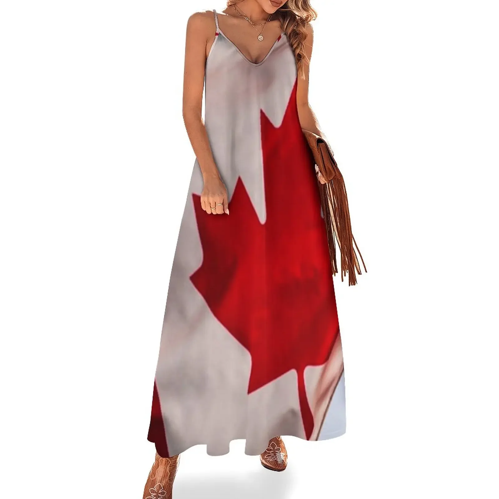 Canadian Flag Red and White Maple Leaf Canada Sleeveless Dress Female dress women's summer jumpsuit
Canadian Flag Red and White Maple Leaf Canada Sleeveless Dress Female dress women's summer jumpsuit