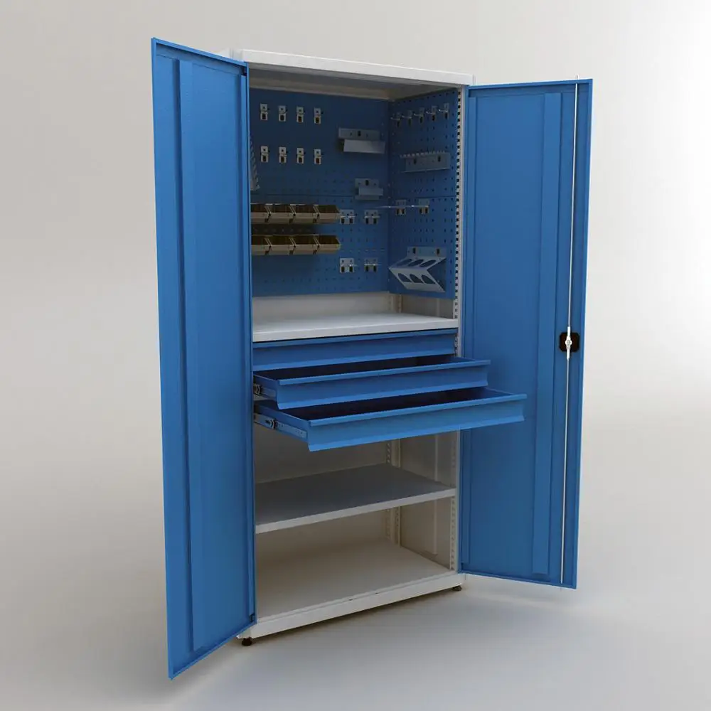 High Quality Metal Tool Cabinet with 3 Drawers Heavy-Duty Industrial Usage Hinged Doors Adjustable Shelves
High Quality Metal Tool Cabinet with 3 Drawers Heavy-Duty Industrial Usage Hinged Doors Adjustable Shelves