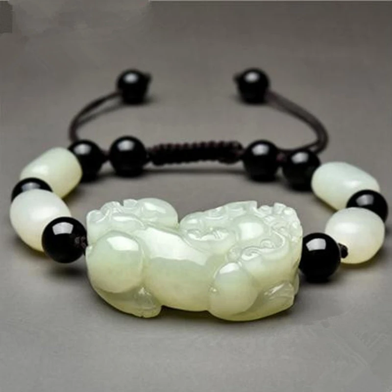 Hotan Pixiu Bracelet Men Women, Red String Jade Jewelry, Fashionable and Versatile
Hotan Pixiu Bracelet Men Women, Red String Jade Jewelry, Fashionable and Versatile