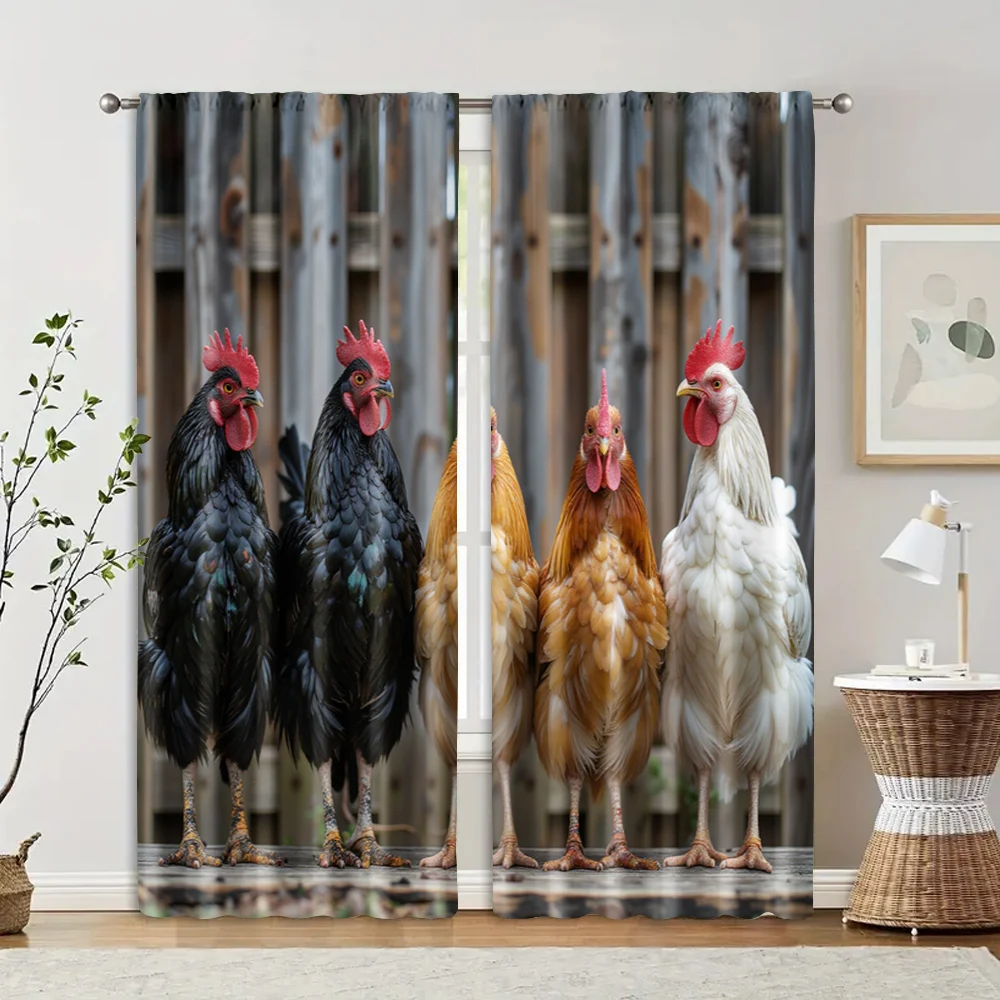 2 pcs, filtering curtains (excluding rods, non-movable, without batteries) Rustic Farmhouse Rooster (2) for use in bedrooms and
2 pcs, filtering curtains (excluding rods, non-movable, without batteries) Rustic Farmhouse Rooster (2) for use in bedrooms and