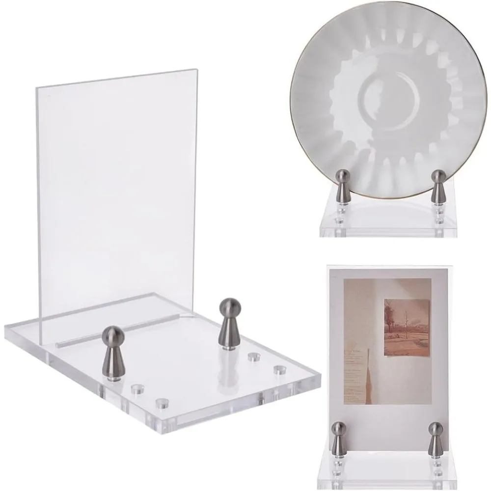 Acrylic Easel Display Stand with Adjustable Hardware for Photos Clear Acrylic with Floating Appearance
Acrylic Easel Display Stand with Adjustable Hardware for Photos Clear Acrylic with Floating Appearance
