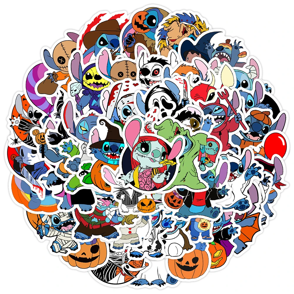 10/30/50pcs Funny Halloween Stitch Disney Stickers Cartoon Anime Decals Kids Toy Skateboard Laptop Phone Waterproof Sticker Pack
10/30/50pcs Funny Halloween Stitch Disney Stickers Cartoon Anime Decals Kids Toy Skateboard Laptop Phone Waterproof Sticker Pack