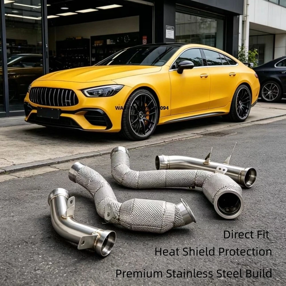Exhaust Pipes Downpipe Exhaust for GT63 GT63S 4.0T W213 2014-2023 SS304 Exhaust System Catalytic Converter
Exhaust Pipes Downpipe Exhaust for GT63 GT63S 4.0T W213 2014-2023 SS304 Exhaust System Catalytic Converter