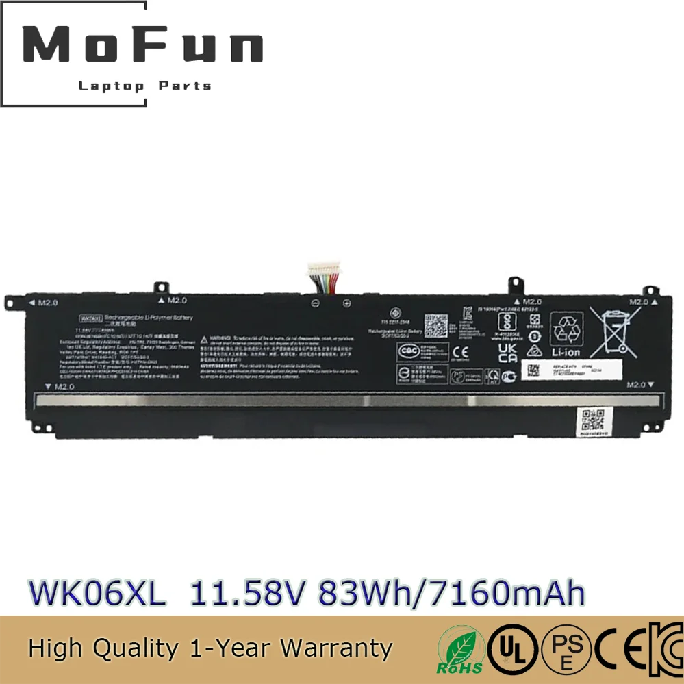 New Genuine WK06XL OEM Battery for HP OMEN 16-B 16-K 17-CK M41640-AC1 M41711-005
New Genuine WK06XL OEM Battery for HP OMEN 16-B 16-K 17-CK M41640-AC1 M41711-005