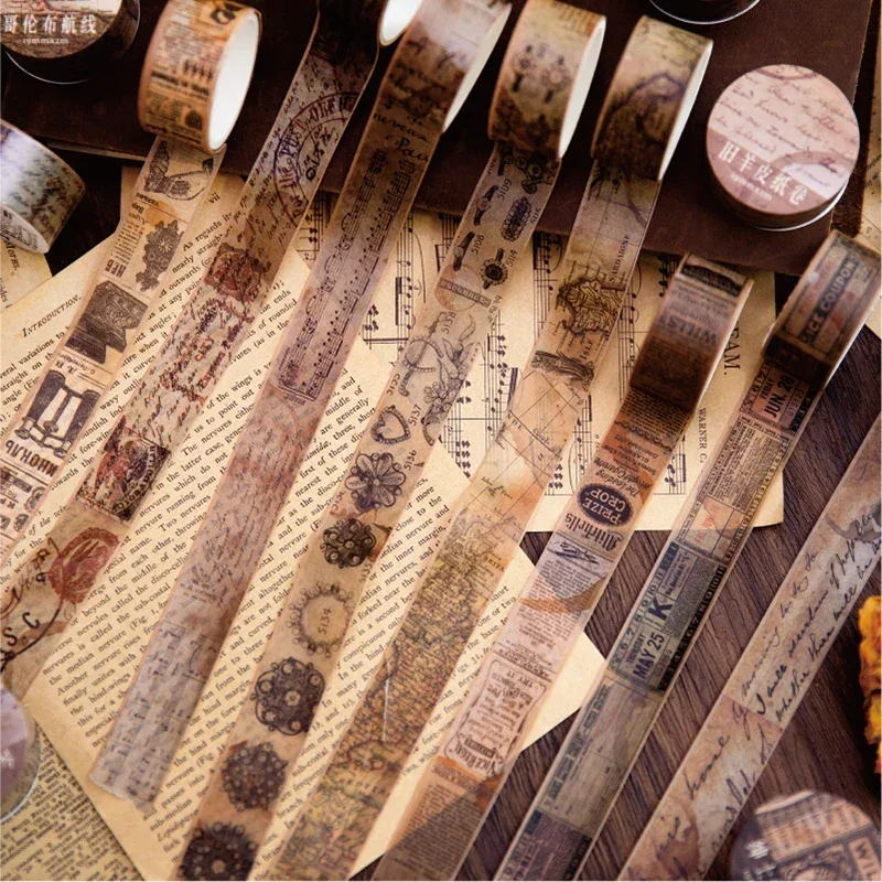 18.5mm*2m Vintage Washi Paper Tapes Junk Journal DIY Scrapbooking Creative Stationery Decor Diary Marking Adhesive Tapes
18.5mm*2m Vintage Washi Paper Tapes Junk Journal DIY Scrapbooking Creative Stationery Decor Diary Marking Adhesive Tapes