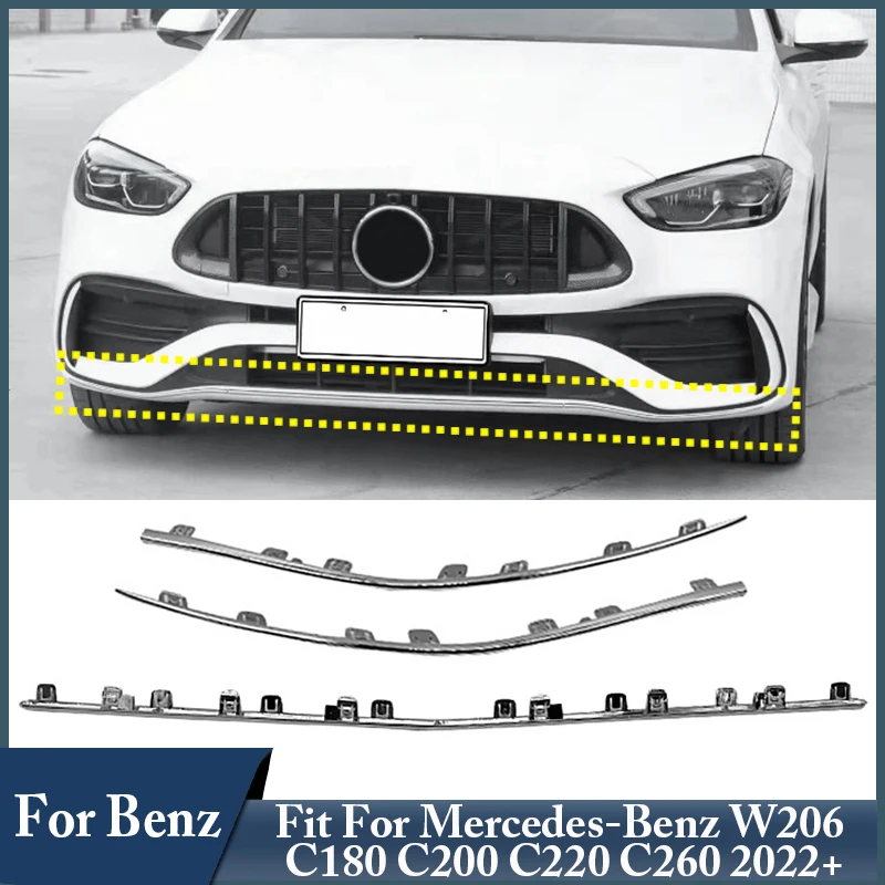Car Accessories Front Bumper Trim Strip Chrome Black ABS Styling Spoiler Fit For Mercedes-Benz W206 C180 C200 C220 C260 2022+
Car Accessories Front Bumper Trim Strip Chrome Black ABS Styling Spoiler Fit For Mercedes-Benz W206 C180 C200 C220 C260 2022+