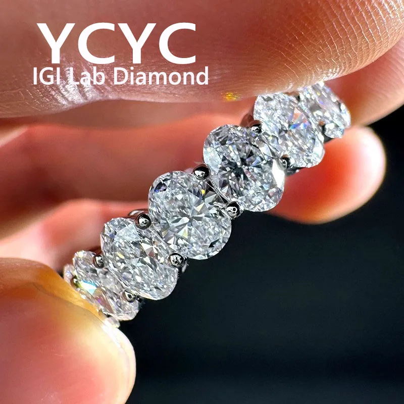 LUXURY Eternity band Ring Lab Grown Diamond Ring Solid18K Gold Oval Cut Diamond CVD HPHT DEF VS each 0.2ct -0.5ct
LUXURY Eternity band Ring Lab Grown Diamond Ring Solid18K Gold Oval Cut Diamond CVD HPHT DEF VS each 0.2ct -0.5ct