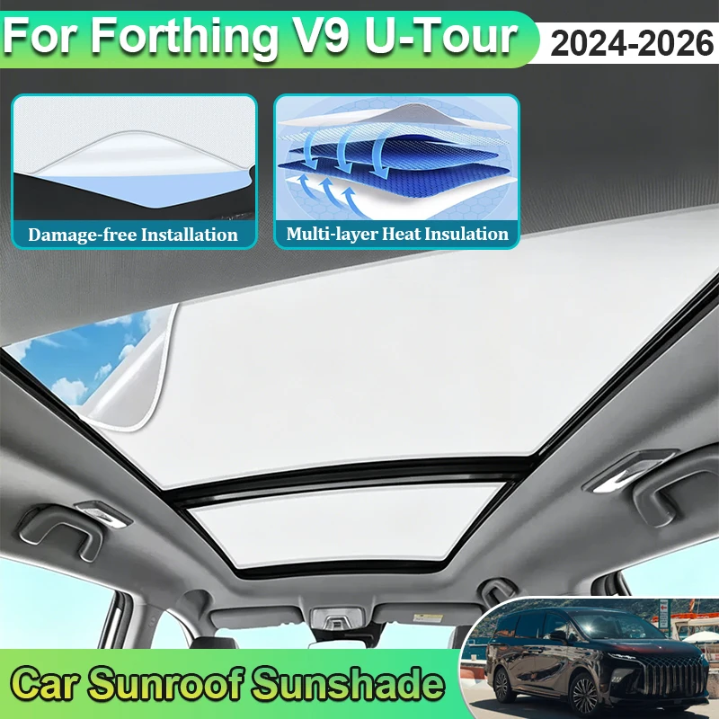 Car Sunroof Sunshades For Forthing V9 U Tour 2025 Xinghai V9 2024 2026 Skylight Shade Electrostatic Adsorption Visor Accessories
Car Sunroof Sunshades For Forthing V9 U Tour 2025 Xinghai V9 2024 2026 Skylight Shade Electrostatic Adsorption Visor Accessories