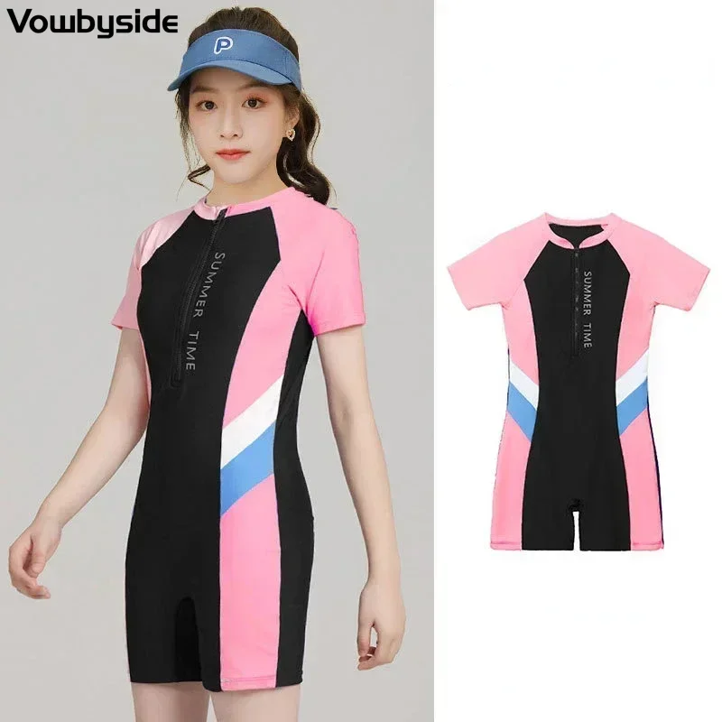 7-14Y Girls Swimsuit One-piece Wetsuit Short Sleeved Children's Beach Wear Quick-drying Swimwear
7-14Y Girls Swimsuit One-piece Wetsuit Short Sleeved Children's Beach Wear Quick-drying Swimwear