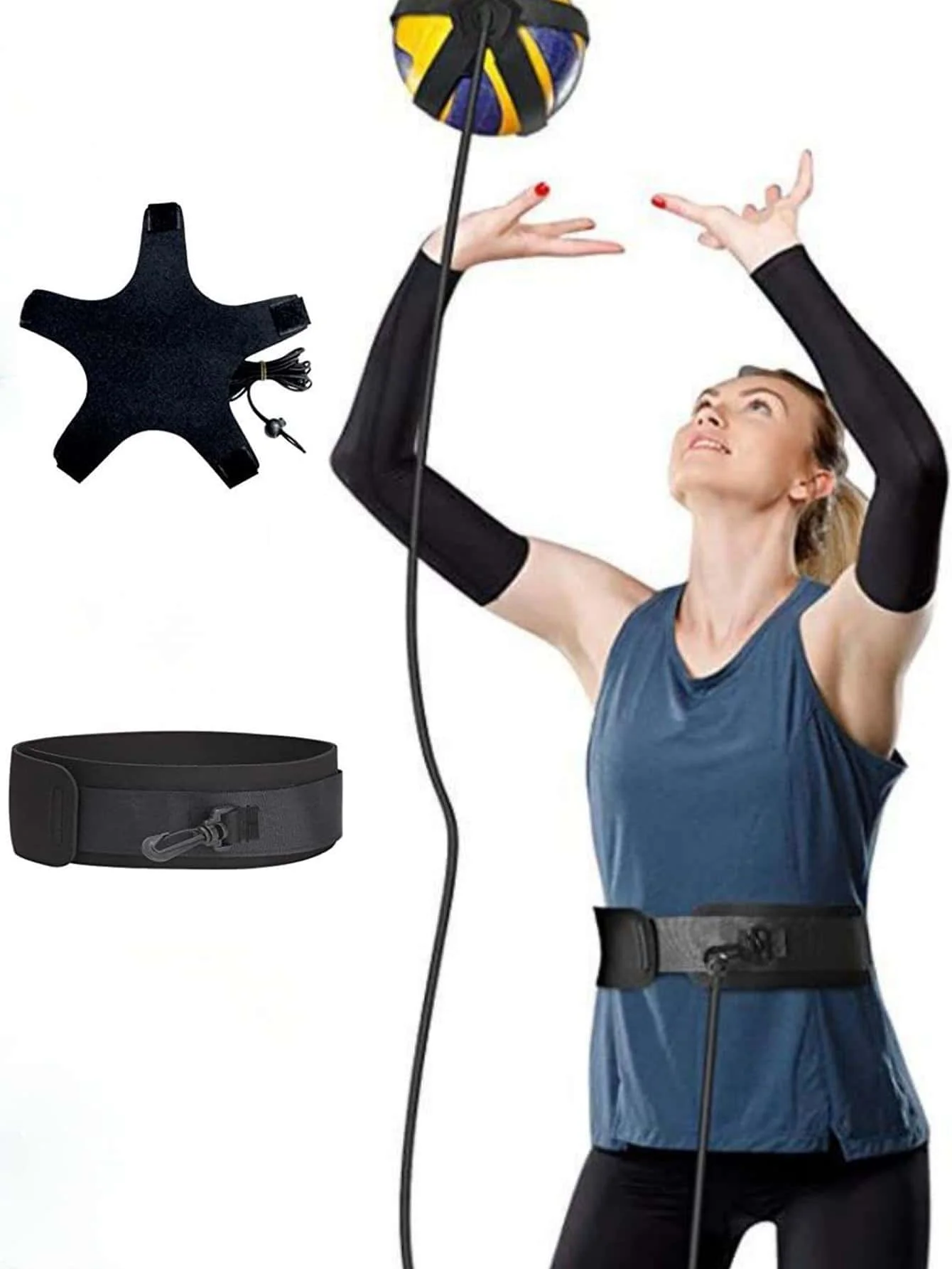Complete Training Set With 5-Claw Ball Holding Gloves 1.8m High Elastic Rope And Sweat Absorbent Breathable Waistband Comfortable Practical Auxiliary Gear Ideal For Adult Volleyball Football Skill Training And Daily Sports Exercise
Complete Training Set With 5-Claw Ball Holding Gloves 1.8m High Elastic Rope And Sweat Absorbent Breathable Waistband Comfortable Practical Auxiliary Gear Ideal For Adult Volleyball Football Skill Training And Daily Sports Exercise