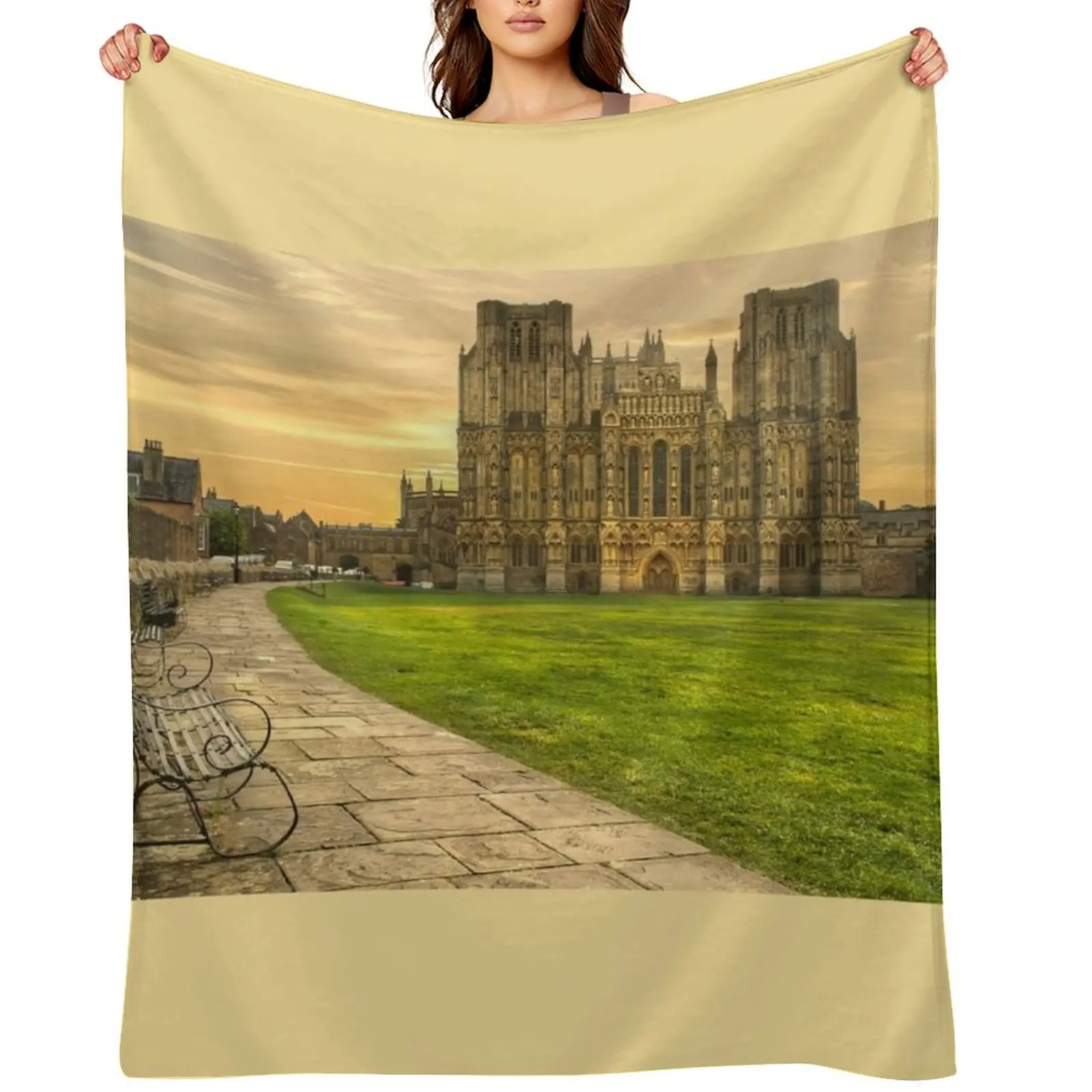 Wells Cathedral at Sundown Throw Blanket Decoratives Flannel Fabric Shaggy For Decorative Sofa Blankets
Wells Cathedral at Sundown Throw Blanket Decoratives Flannel Fabric Shaggy For Decorative Sofa Blankets