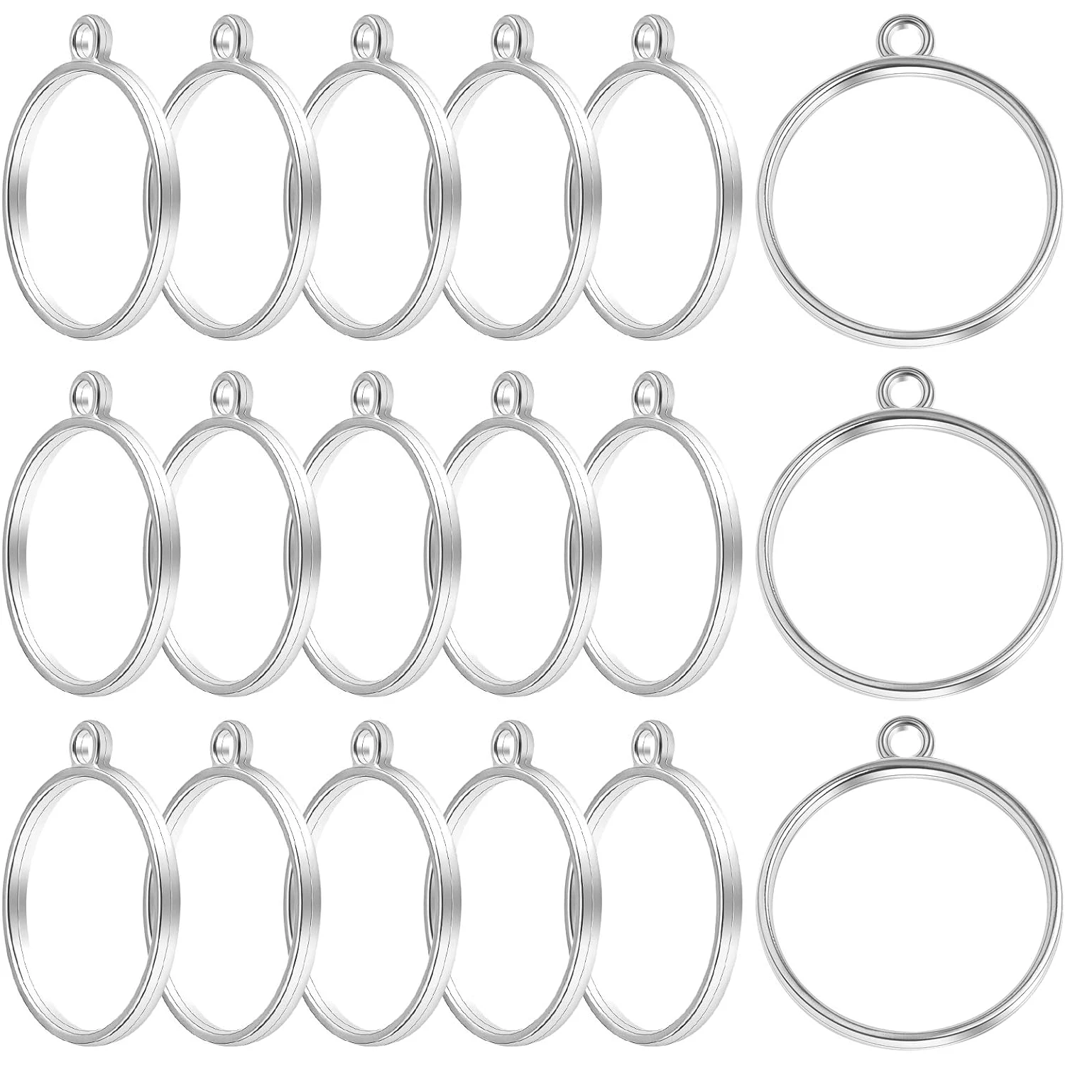 30 штук круглых металлических заготовок-рамок с открытым основанием для подвесок, пустые геометрические формы для DIY-изделий с прессованными цветами
30 штук круглых металлических заготовок-рамок с открытым основанием для подвесок, пустые геометрические формы для DIY-изделий с прессованными цветами