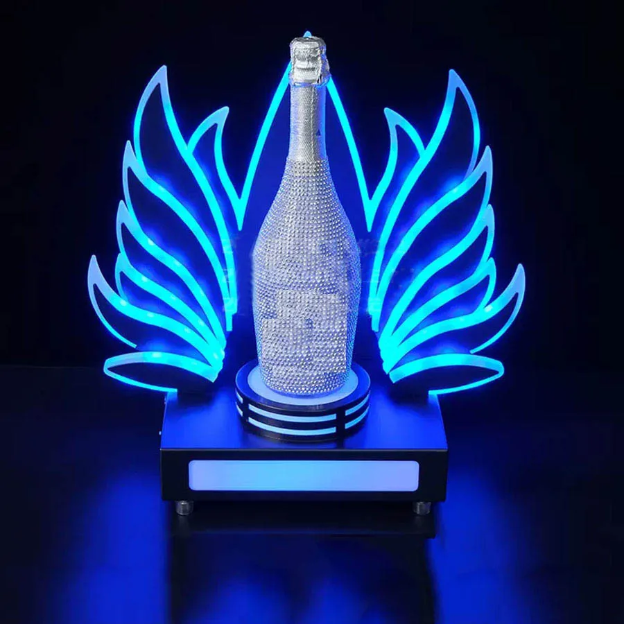VIP Custom LED Wings Champagne Bottle Glorifier Wine Bottle Presenter Display Stand Holder Signs Presenter Nightclub Supplier
VIP Custom LED Wings Champagne Bottle Glorifier Wine Bottle Presenter Display Stand Holder Signs Presenter Nightclub Supplier