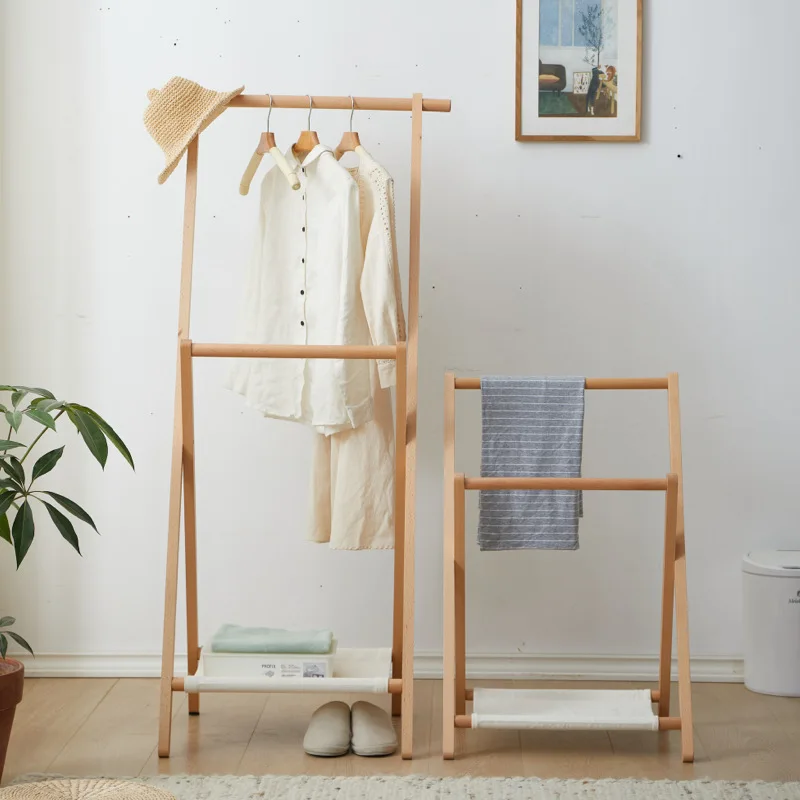 Bedroom beech coat rack Floor-to-ceiling clothes storage rack Japanese-style double-layer shelf Homestay clothes rack
Bedroom beech coat rack Floor-to-ceiling clothes storage rack Japanese-style double-layer shelf Homestay clothes rack