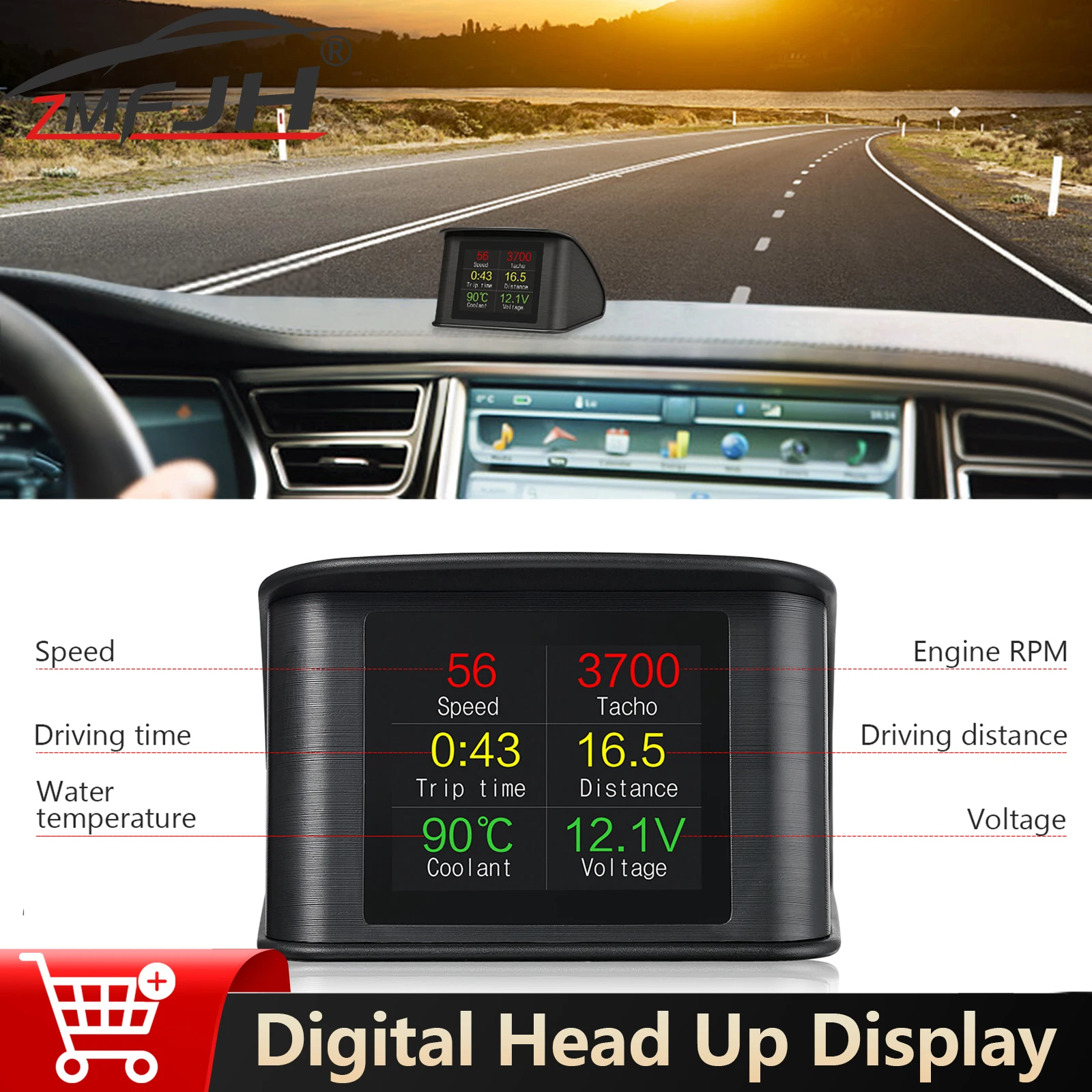 Digital Car Speed Meter OBD Head Up Display P10 P10-Pro Smart Gauge Tachometer Odometer Water Temp Meter Car Accessories
Digital Car Speed Meter OBD Head Up Display P10 P10-Pro Smart Gauge Tachometer Odometer Water Temp Meter Car Accessories