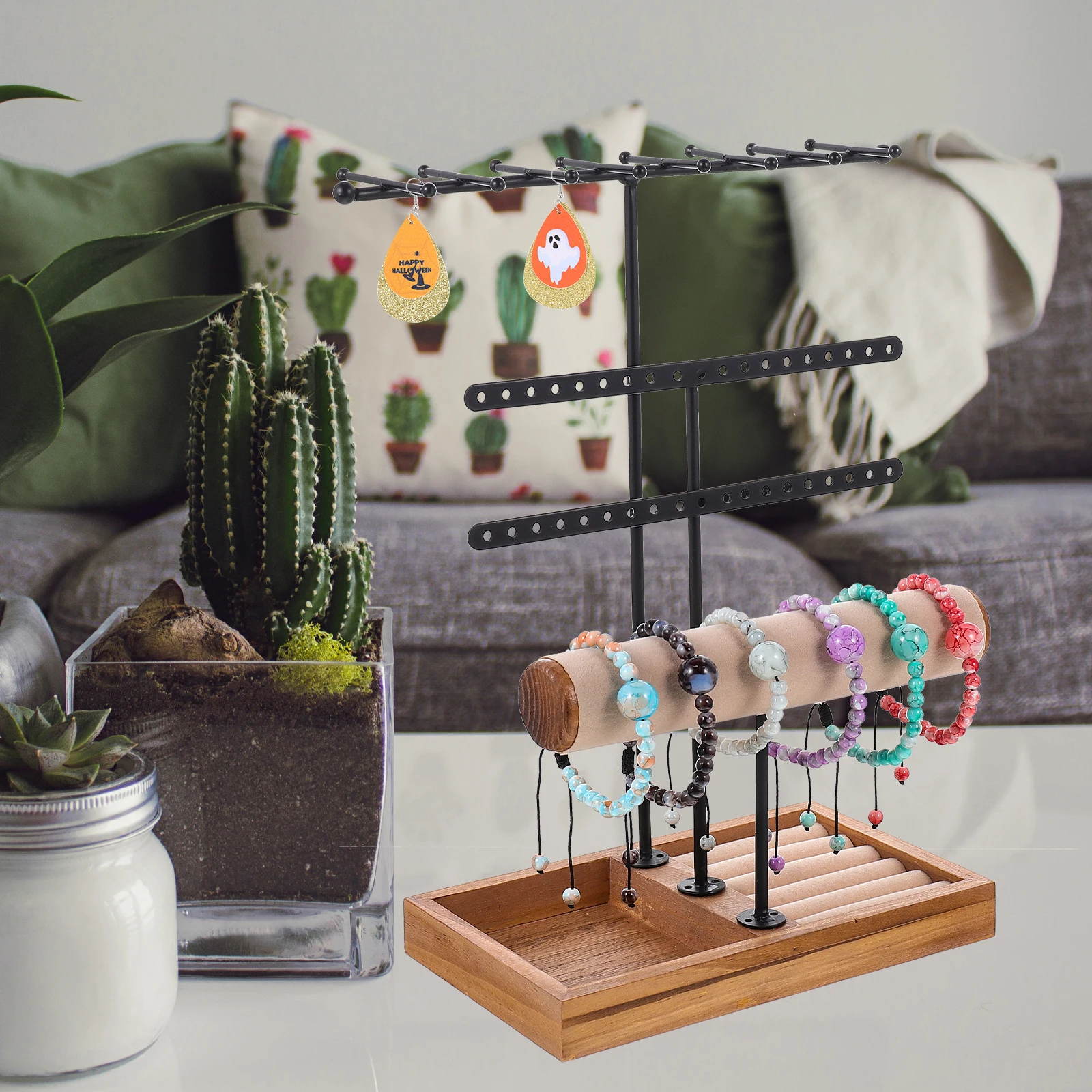 Jewelry Display Necklace Holder Multiuse Wooded Storage Rack for Wood Bracelet ganizer Shop Home Long Life
Jewelry Display Necklace Holder Multiuse Wooded Storage Rack for Wood Bracelet ganizer Shop Home Long Life