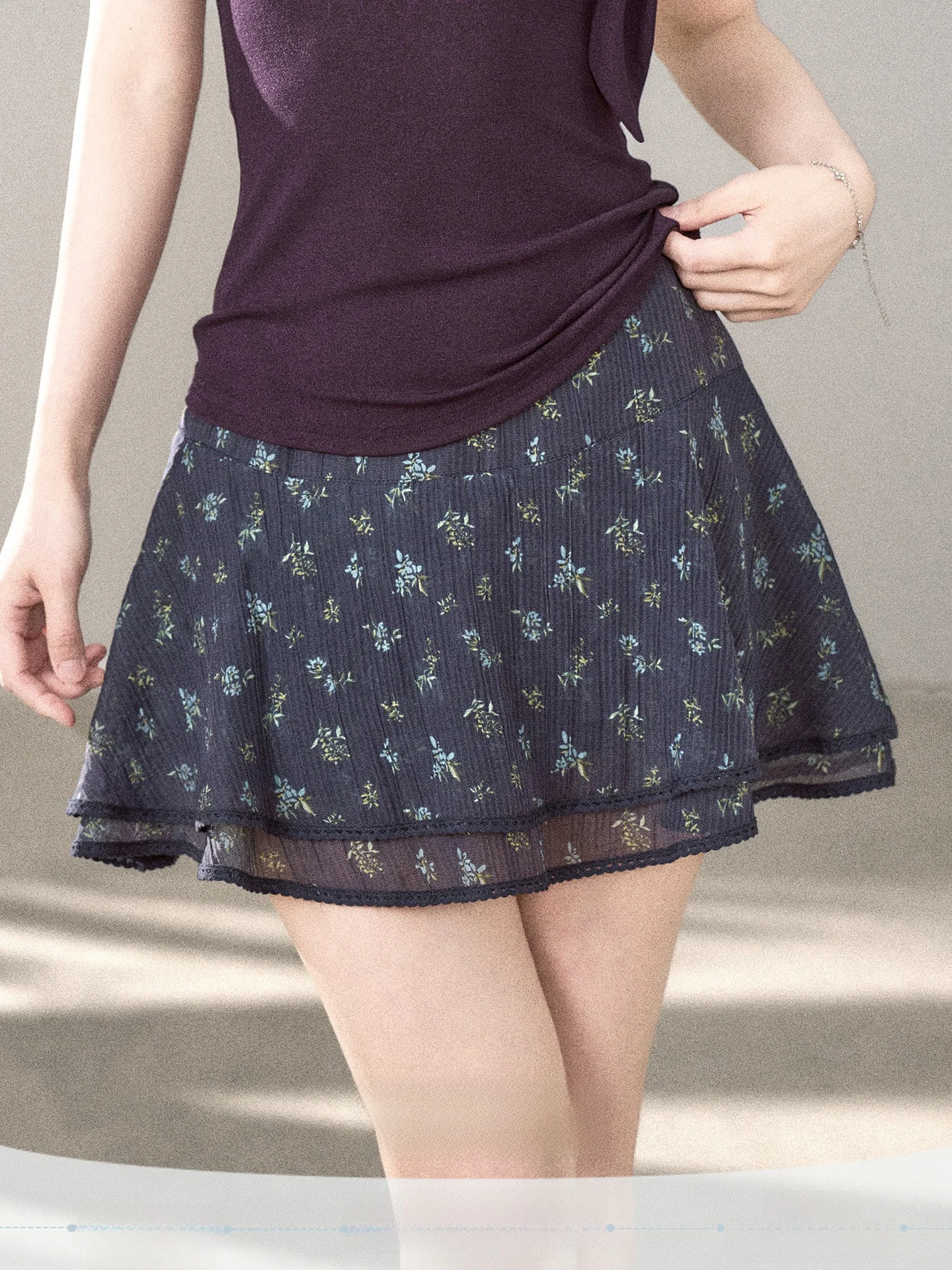 Floral A-Line Skirt Women's High Waist Design Sensation Short Skirt Spring Summer New Style Commute Korean Version
Floral A-Line Skirt Women's High Waist Design Sensation Short Skirt Spring Summer New Style Commute Korean Version