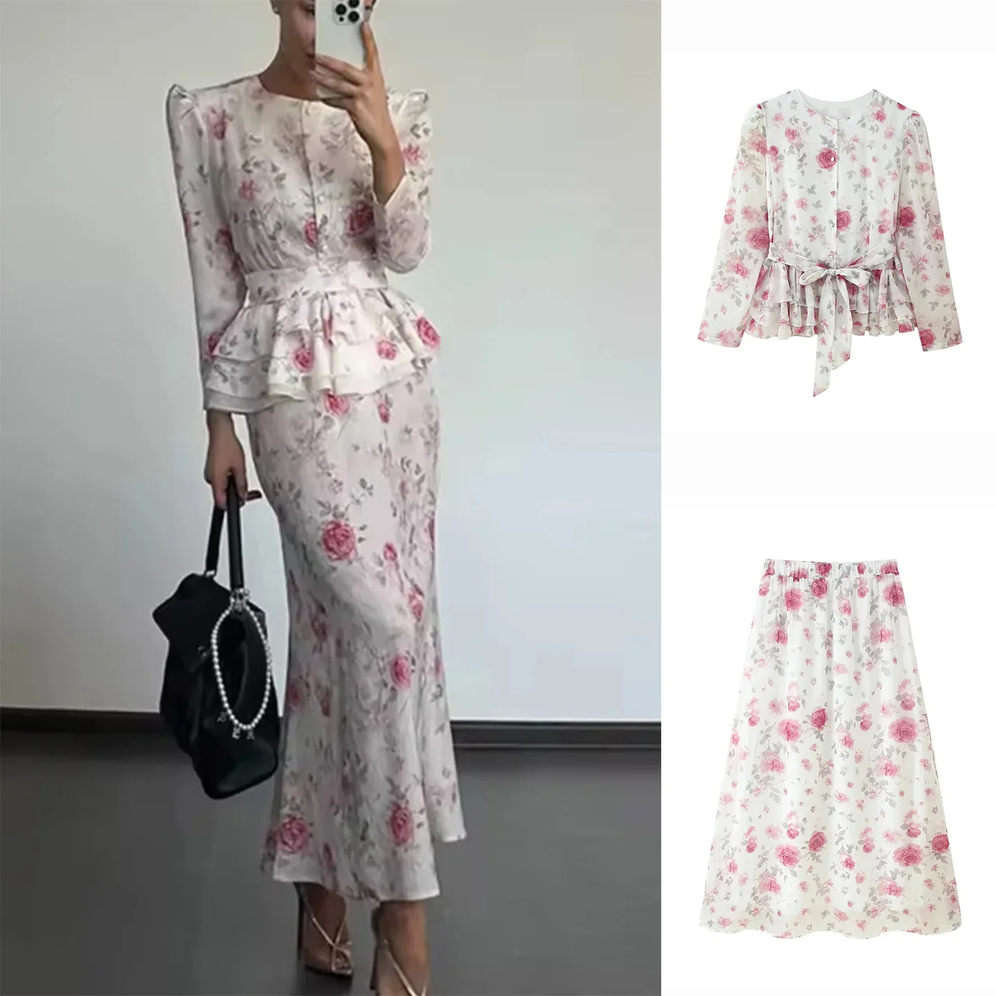 Осенний новый женский комплект с юбкой с принтом, длинный све, тонкий многослойный топ с талией и боты, модный комплект из двух предметов
Осенний новый женский комплект с юбкой с принтом, длинный све, тонкий многослойный топ с талией и боты, модный комплект из двух предметов