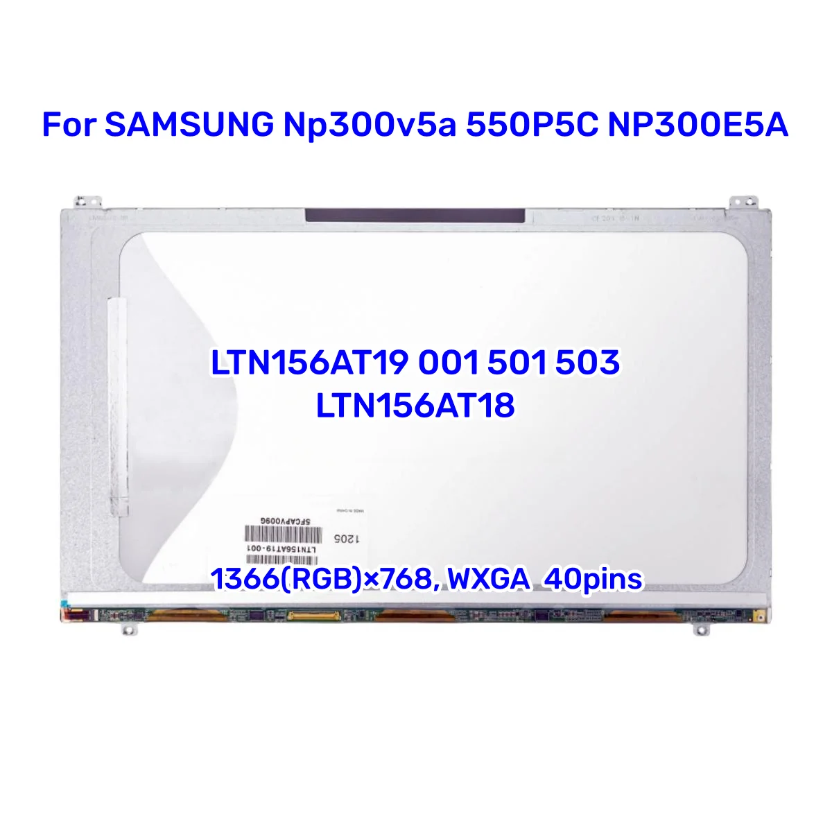 Оригинальный LTN156AT19 001 501 503 LTN156AT18 15,6 тонкий светодиодный экран для ноутбука SAMSUNG Np300v5a 550P5C NP300E5A, матрица ЖК-экрана
Оригинальный LTN156AT19 001 501 503 LTN156AT18 15,6 тонкий светодиодный экран для ноутбука SAMSUNG Np300v5a 550P5C NP300E5A, матрица ЖК-экрана