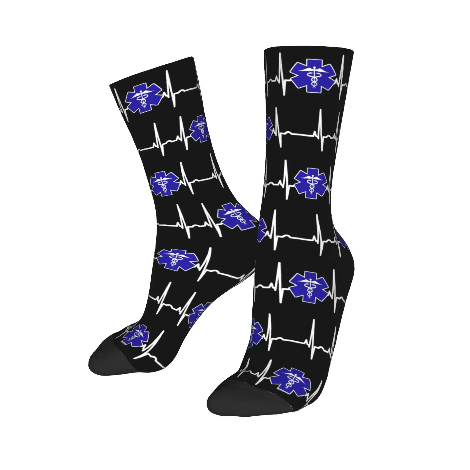 Custom Heartbeat Nurse Paramedic Star Of Life Men's Crew Socks Unisex Fashion 3D Printing Dress Socks
Custom Heartbeat Nurse Paramedic Star Of Life Men's Crew Socks Unisex Fashion 3D Printing Dress Socks