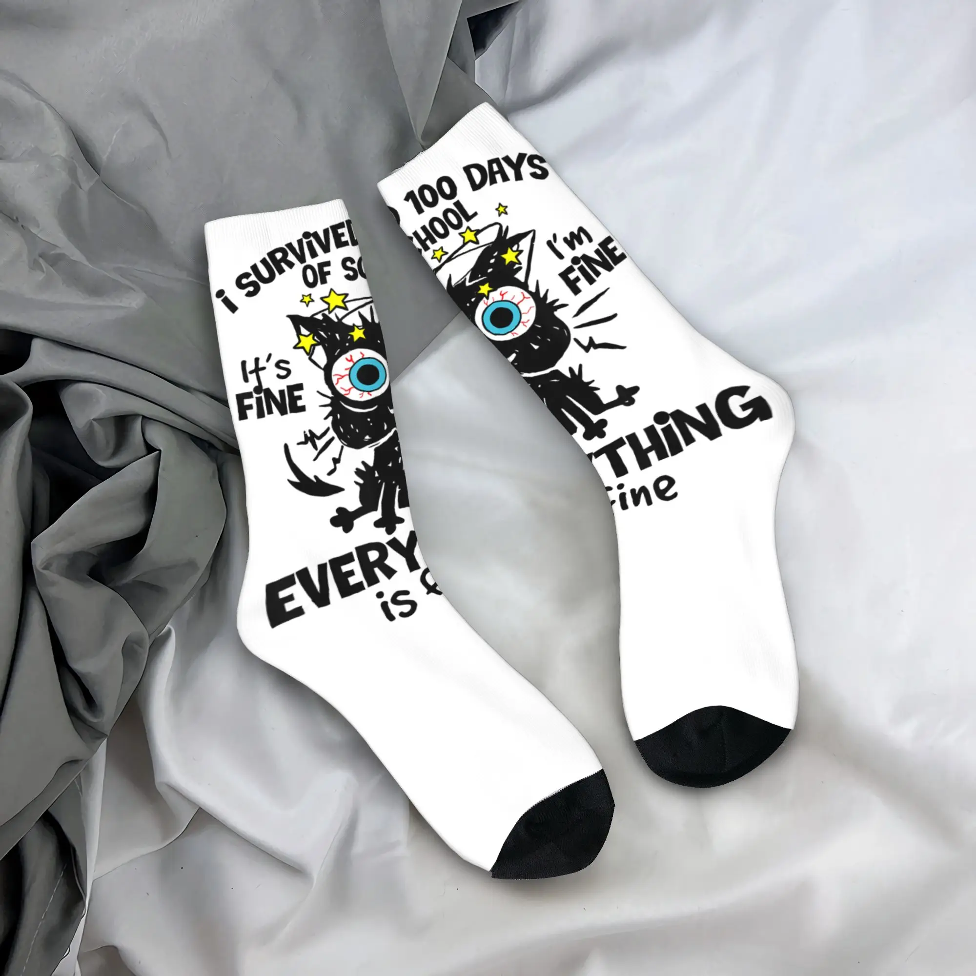 I Survived 100 Days of School It's Fine I'm Fine 100th Day Stockings Men Socks Socks Autumn Cycling Non Skid Graphic Socks
I Survived 100 Days of School It's Fine I'm Fine 100th Day Stockings Men Socks Socks Autumn Cycling Non Skid Graphic Socks