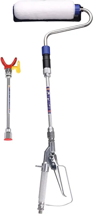 Inner Feed Airless Paint Spray Roller Sprayer Gun High Pressure Wand Power Roller Extension Pole 10 inches Inline Paint
Inner Feed Airless Paint Spray Roller Sprayer Gun High Pressure Wand Power Roller Extension Pole 10 inches Inline Paint