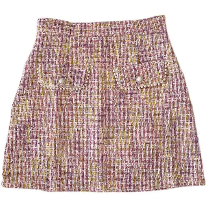 Women's Fashion Beaded Tweed Half skirt 2024 New High Waist Slim Fragrant A-line Skirt
Women's Fashion Beaded Tweed Half skirt 2024 New High Waist Slim Fragrant A-line Skirt