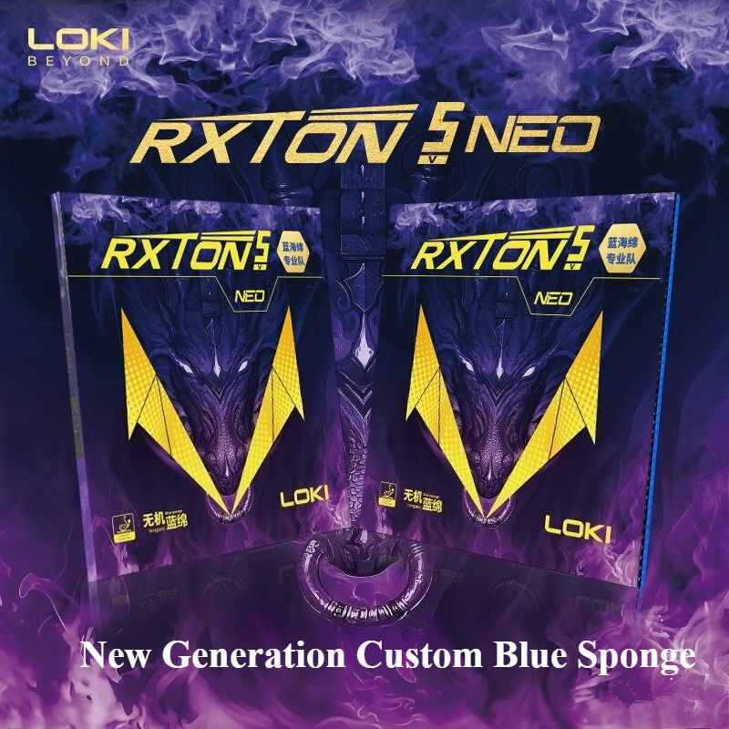 New LOKI RXTON 5 NEO Table Tennis Rubber Sheet Tacky Pimples-in Pre-Tuned Ping Pong Rubber with Custom Blue Sponge ITTF Approved
New LOKI RXTON 5 NEO Table Tennis Rubber Sheet Tacky Pimples-in Pre-Tuned Ping Pong Rubber with Custom Blue Sponge ITTF Approved