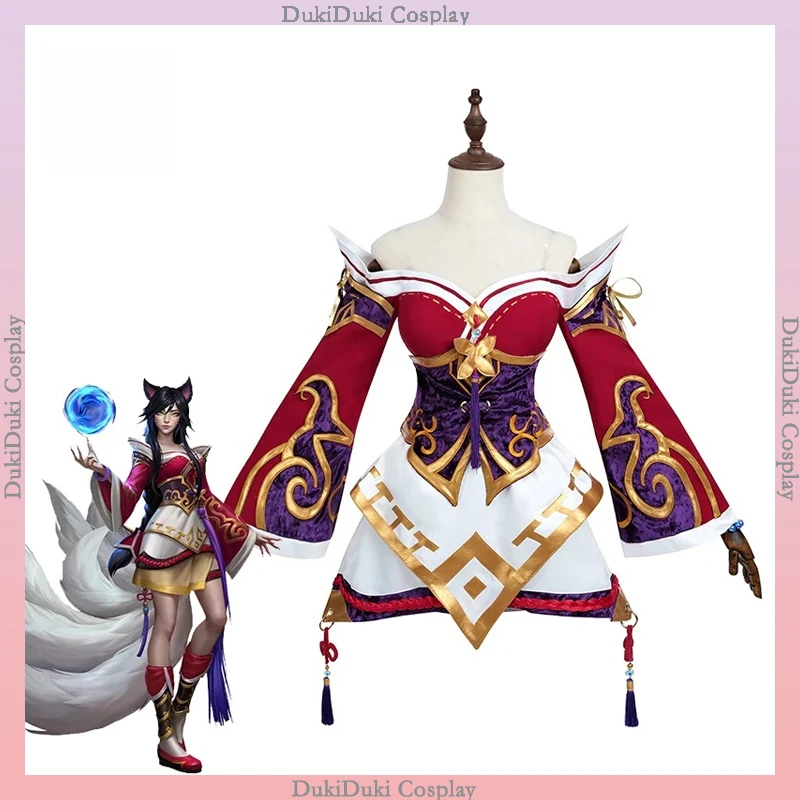 Game Nine-tailed Fox Ahri Cosplay Costume Ahri Cosplay LO Ahri Costume Women Red Dress Full Set Outfit Carnival Role Playing
Game Nine-tailed Fox Ahri Cosplay Costume Ahri Cosplay LO Ahri Costume Women Red Dress Full Set Outfit Carnival Role Playing