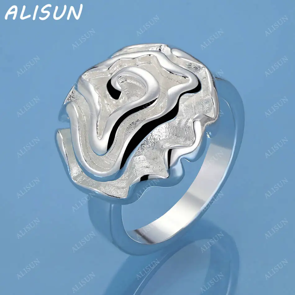 ALISUN 925 Sterling Silver Rose Ring For Women Fashion Jewelry Vintage Grace Charm Noble Party Birthday Gifts
ALISUN 925 Sterling Silver Rose Ring For Women Fashion Jewelry Vintage Grace Charm Noble Party Birthday Gifts