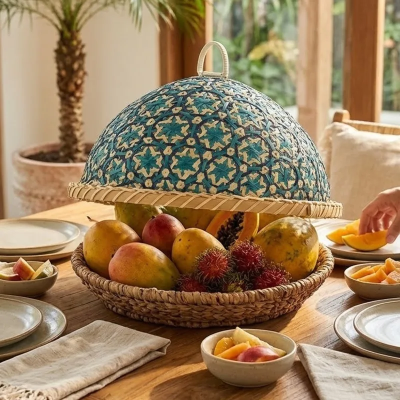 Handmade Rattan Fruit Basket With Lid Insect Proof Wicker Food Cover For Dining Table Home Picnic Tropical Boho Centerpiece Gift
Handmade Rattan Fruit Basket With Lid Insect Proof Wicker Food Cover For Dining Table Home Picnic Tropical Boho Centerpiece Gift