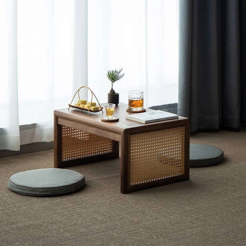 Bay window small table solid wood low tea tatami living room balcony kang ji black walnut
Bay window small table solid wood low tea tatami living room balcony kang ji black walnut