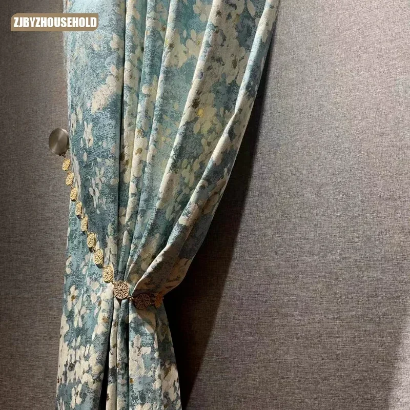 New Upscale American-style Retro Curtains for Living Dining Room Bedroom Northern Europe Light Luxury Blue Rural Small Floral
New Upscale American-style Retro Curtains for Living Dining Room Bedroom Northern Europe Light Luxury Blue Rural Small Floral