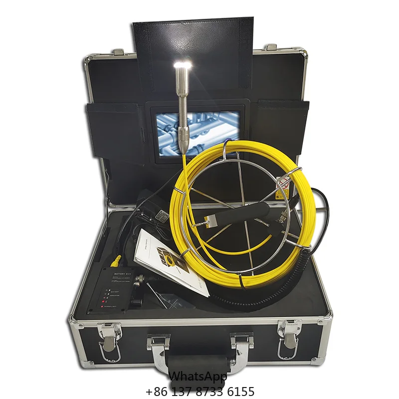 Multi-Functional Pipe Inspection System Waterproof Drain Sewer Detection Equipment 7inch LCD Monitor 20m Cable 23mm Camera Head