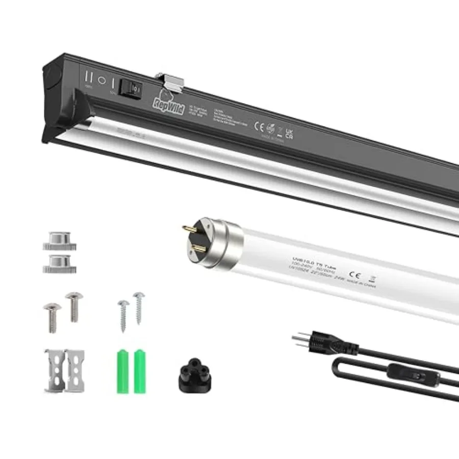 T5 HO 10.0 UVB Light for Reptiles 24W Light Fixture Combo Kit with Switchable 5.0 and 10.0 UVB Output 22" Fluorescent Tube UVA
T5 HO 10.0 UVB Light for Reptiles 24W Light Fixture Combo Kit with Switchable 5.0 and 10.0 UVB Output 22" Fluorescent Tube UVA