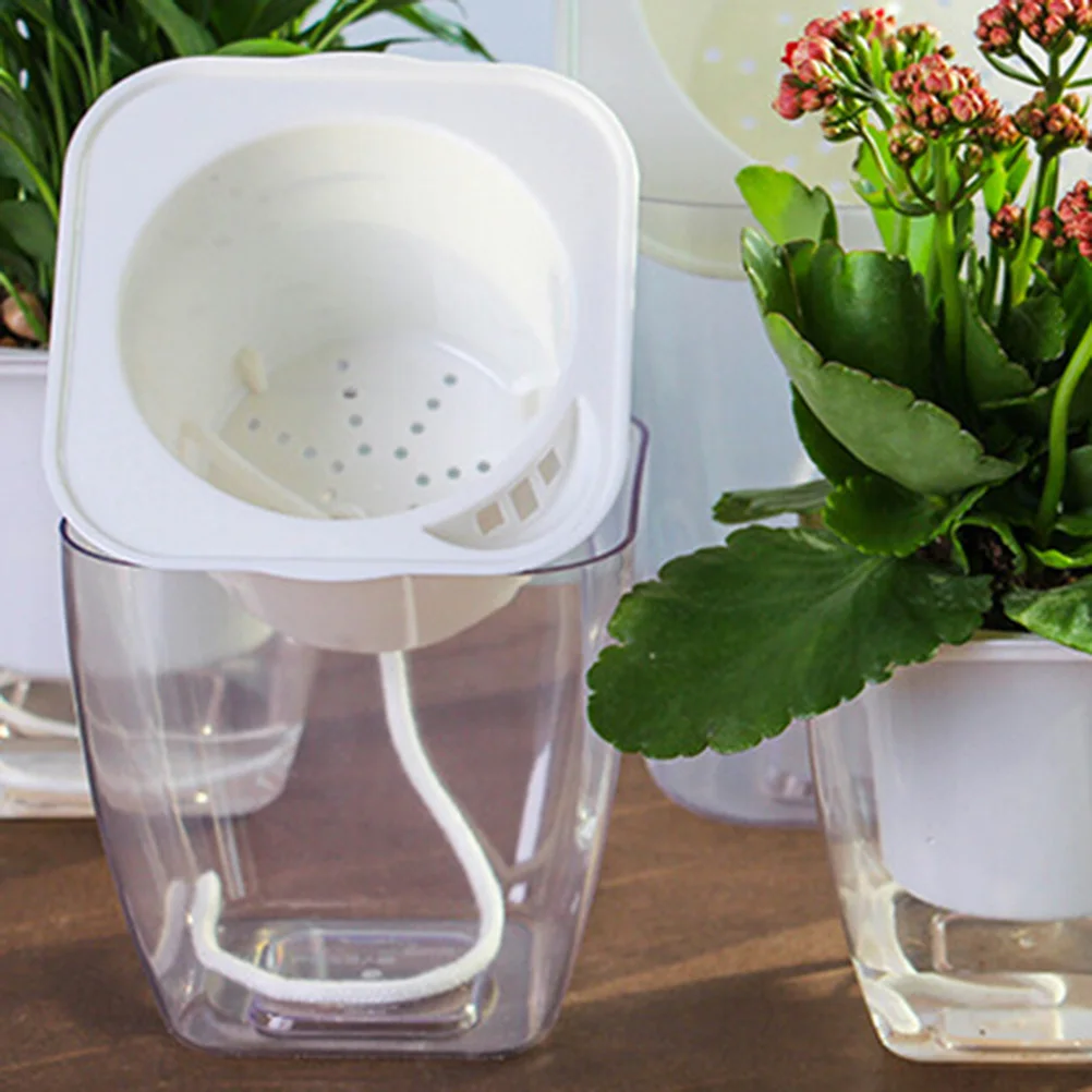 Transparent Self-Watering Planter Plastic Herb Pot Indoor Garden Foolproof Square Planter For Home Office Greenhouse
Transparent Self-Watering Planter Plastic Herb Pot Indoor Garden Foolproof Square Planter For Home Office Greenhouse