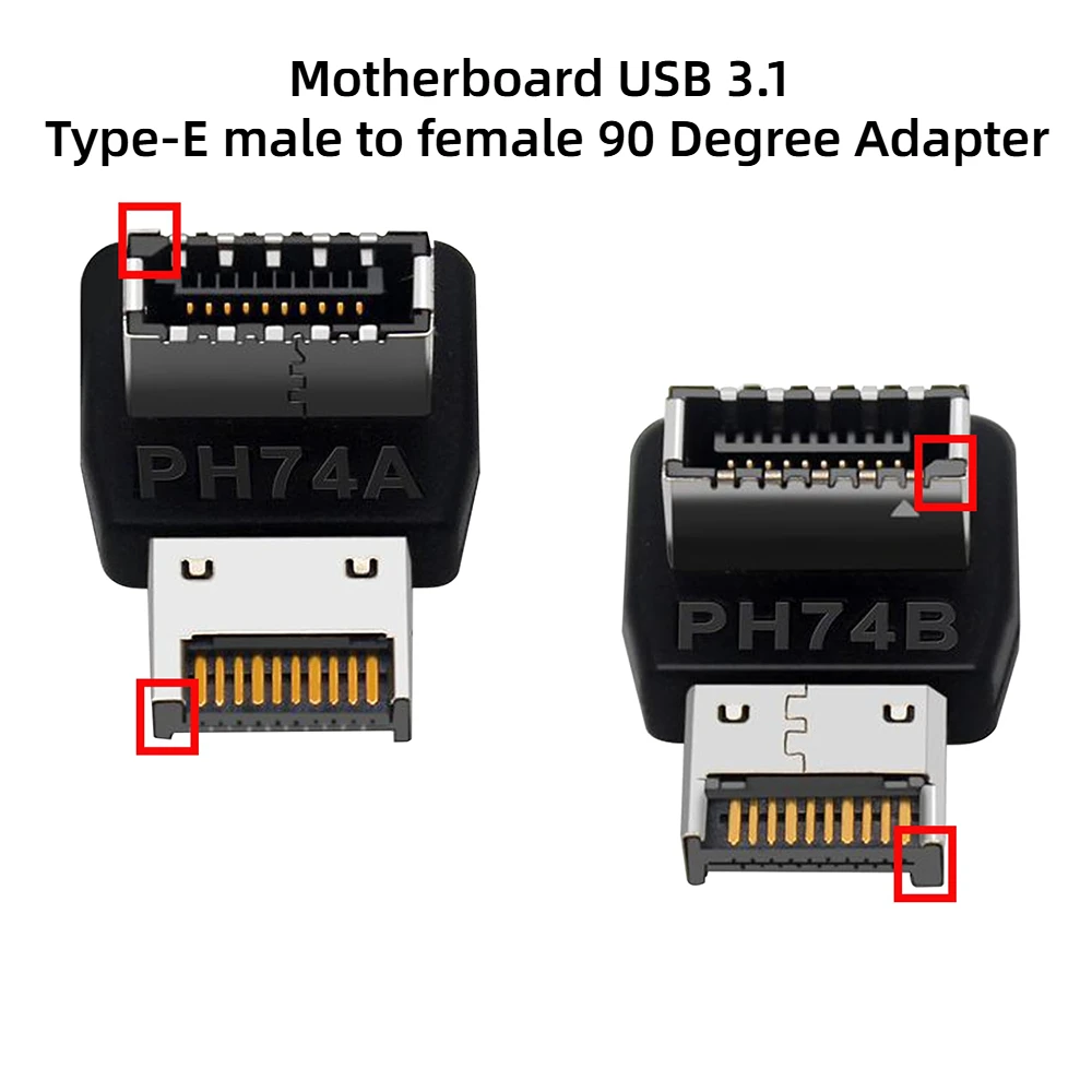 Motherboard USB C 3.1 Front Panel Adapter 90 Degree Angled Type E Male To Female Internal Connector for Asus Desktop Computer
Motherboard USB C 3.1 Front Panel Adapter 90 Degree Angled Type E Male To Female Internal Connector for Asus Desktop Computer