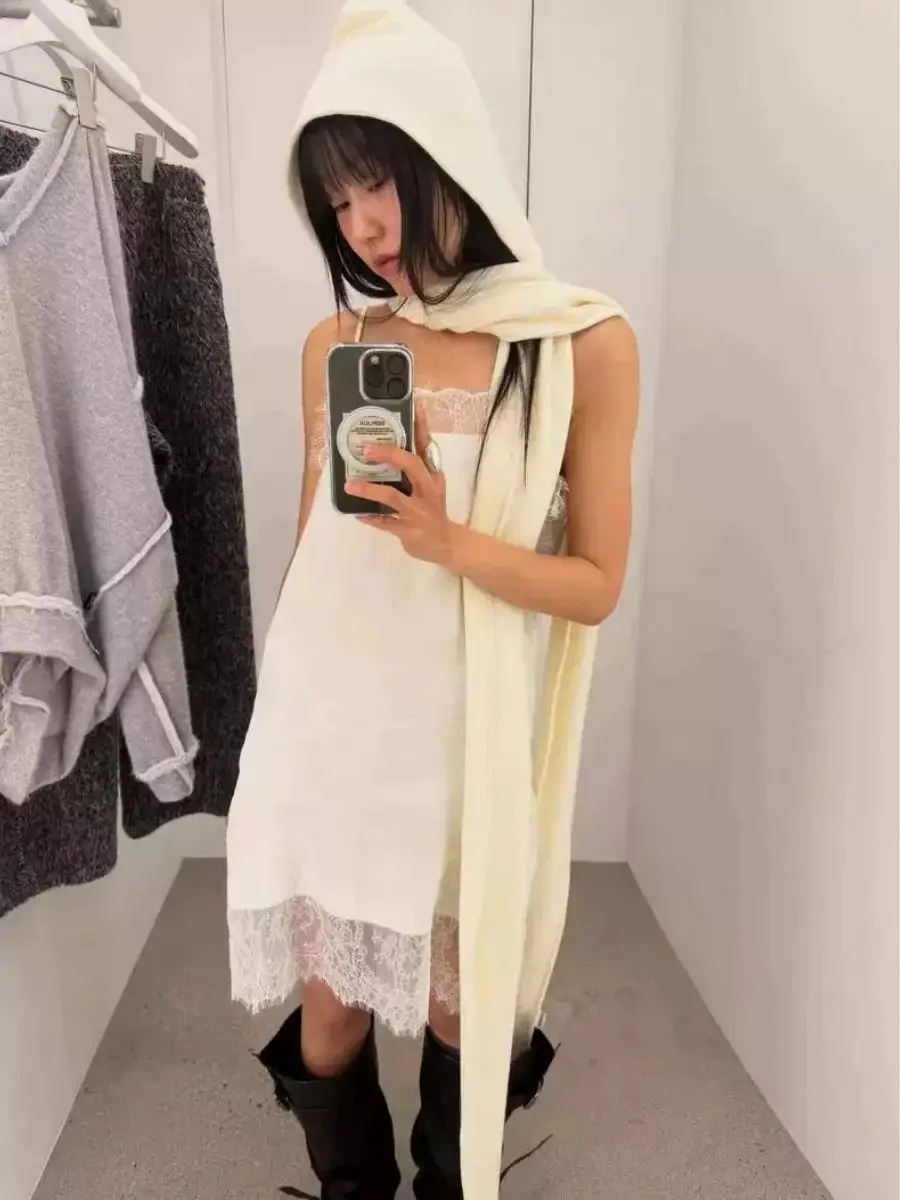 Pure Desire Lace Trim Dress Women's Loose Slimming Layering Inner Strap Dress Summer Casual mid Waist Cotton Gown
Pure Desire Lace Trim Dress Women's Loose Slimming Layering Inner Strap Dress Summer Casual mid Waist Cotton Gown