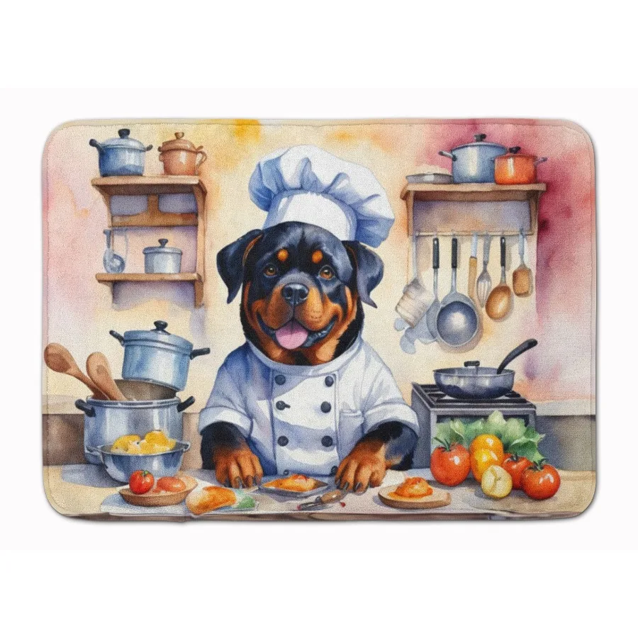 Rottweiler The Chef Кухонный коврик из пены с эффектом памяти Моющийся в машине коврик против усталости Подушка Комфортный коврик для ванной или кухонный коврик
Rottweiler The Chef Кухонный коврик из пены с эффектом памяти Моющийся в машине коврик против усталости Подушка Комфортный коврик для ванной или кухонный коврик