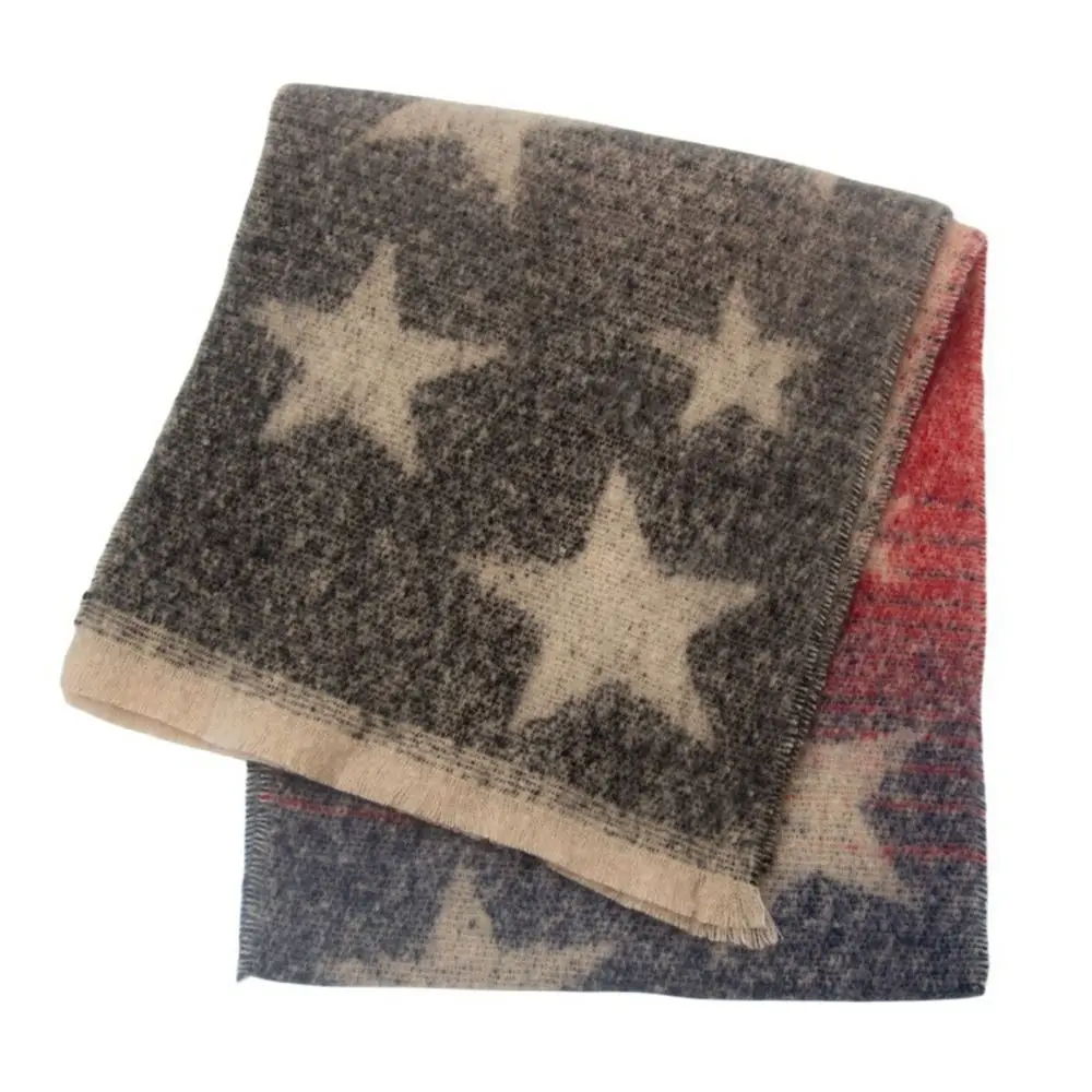 Classic Gradient Color Star Wool Scarf Plush Jacquard Long Shawl Cashmere Shawl Korean Style Scarves Cape Wraps Women/Men
Classic Gradient Color Star Wool Scarf Plush Jacquard Long Shawl Cashmere Shawl Korean Style Scarves Cape Wraps Women/Men