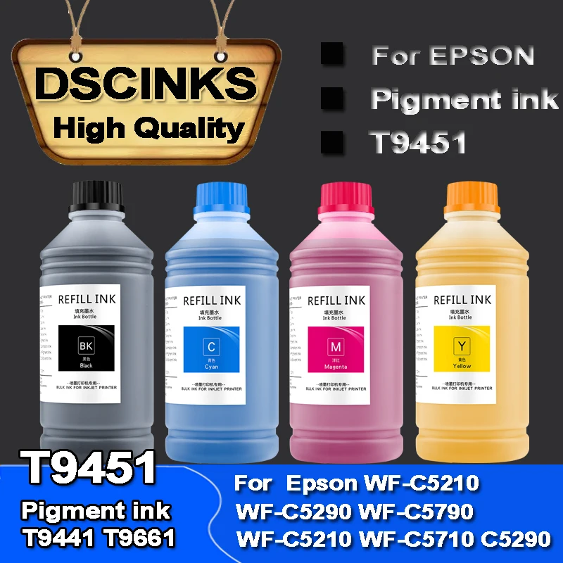 1000ml T9461 T9451 T9441, пигментные чернила для Epson, задняя фотография, модель C5290 C5790 C5210 (две этикетки) 
1000ml T9461 T9451 T9441, пигментные чернила для Epson, задняя фотография, модель C5290 C5790 C5210 (две этикетки)