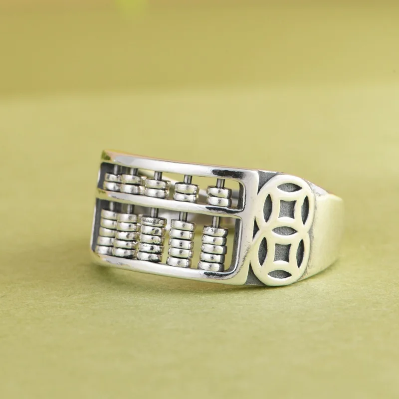Glossy Silver Beads Abacus Rings for Women Removable 925 Silver Old Coins Ring Hollow Rectangle Ring China Chic Antique Jewelry
Glossy Silver Beads Abacus Rings for Women Removable 925 Silver Old Coins Ring Hollow Rectangle Ring China Chic Antique Jewelry