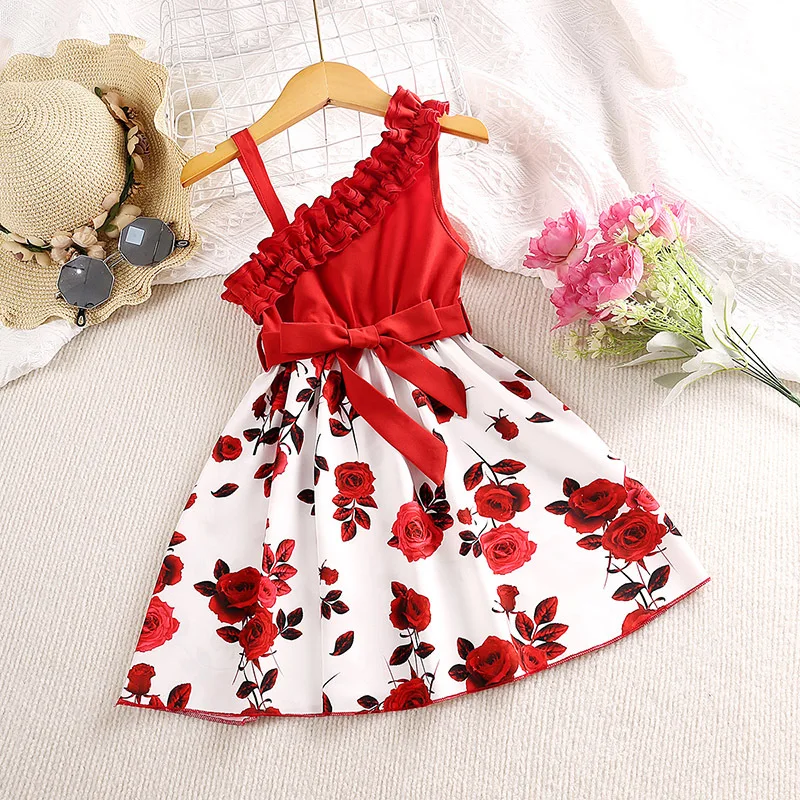 3-7Y Summer Printed Pattern Fashion Children's Dress Skew Neck Sleeveless Girls Casual Dress
3-7Y Summer Printed Pattern Fashion Children's Dress Skew Neck Sleeveless Girls Casual Dress