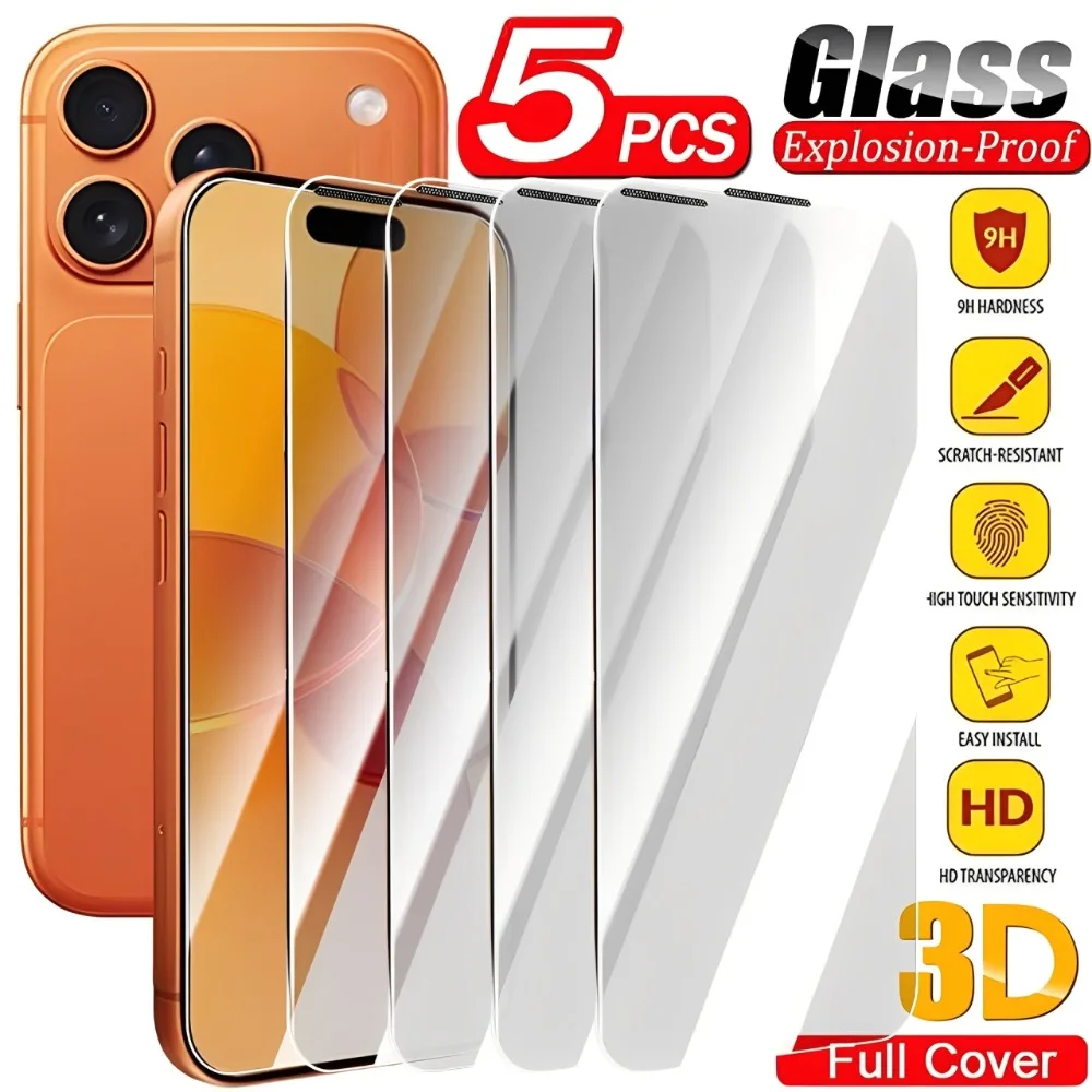1-5PCS 3D Full Cover Tempered Glass For iPhone 17 Pro Max/17 Pro/17 Air 8K Ultra HD Screen Protector Premium Anti-scratch Film
1-5PCS 3D Full Cover Tempered Glass For iPhone 17 Pro Max/17 Pro/17 Air 8K Ultra HD Screen Protector Premium Anti-scratch Film