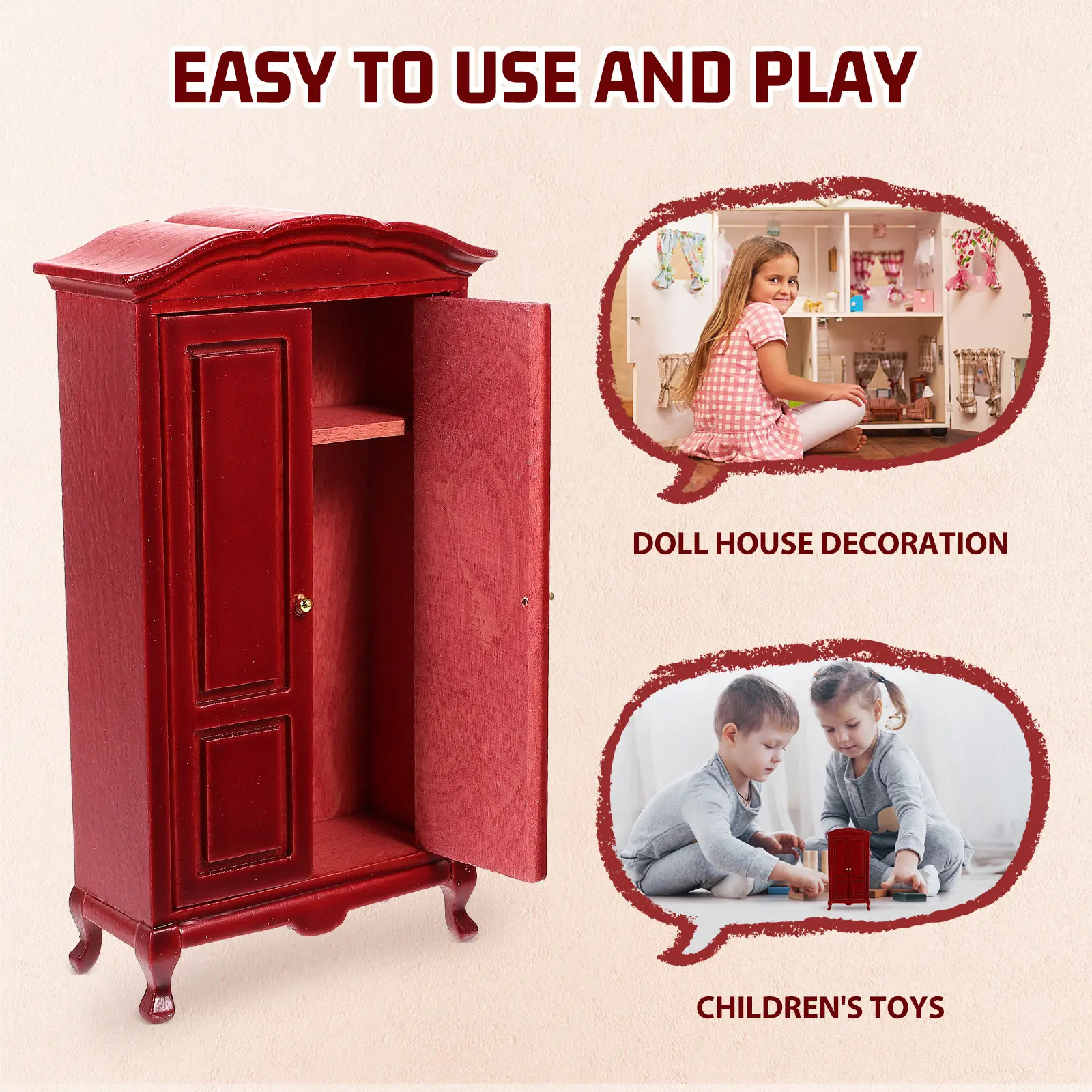 Exquisitely Crafted Miniature Wardrobe in Wood Material Fits Mini House Bedroom Scene Enhances Decorative Appeal for Micro
Exquisitely Crafted Miniature Wardrobe in Wood Material Fits Mini House Bedroom Scene Enhances Decorative Appeal for Micro
