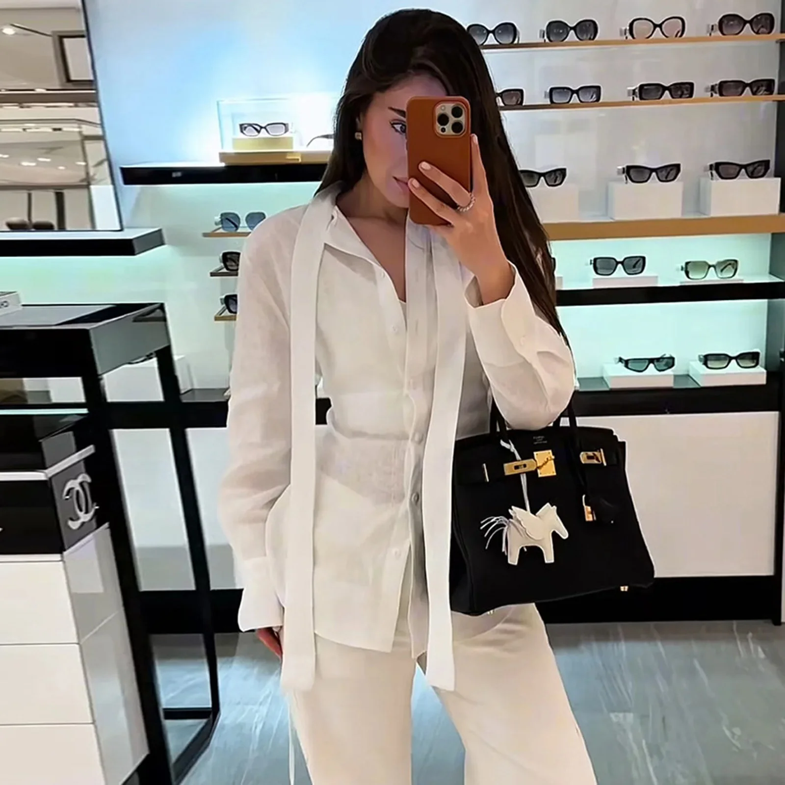 GlowChic Elegant Blue Cotton Scarf Collar Blouse Woman Office Red Single-Breasted Shirts Female Autumn Fashion Long Sleeve Top
GlowChic Elegant Blue Cotton Scarf Collar Blouse Woman Office Red Single-Breasted Shirts Female Autumn Fashion Long Sleeve Top