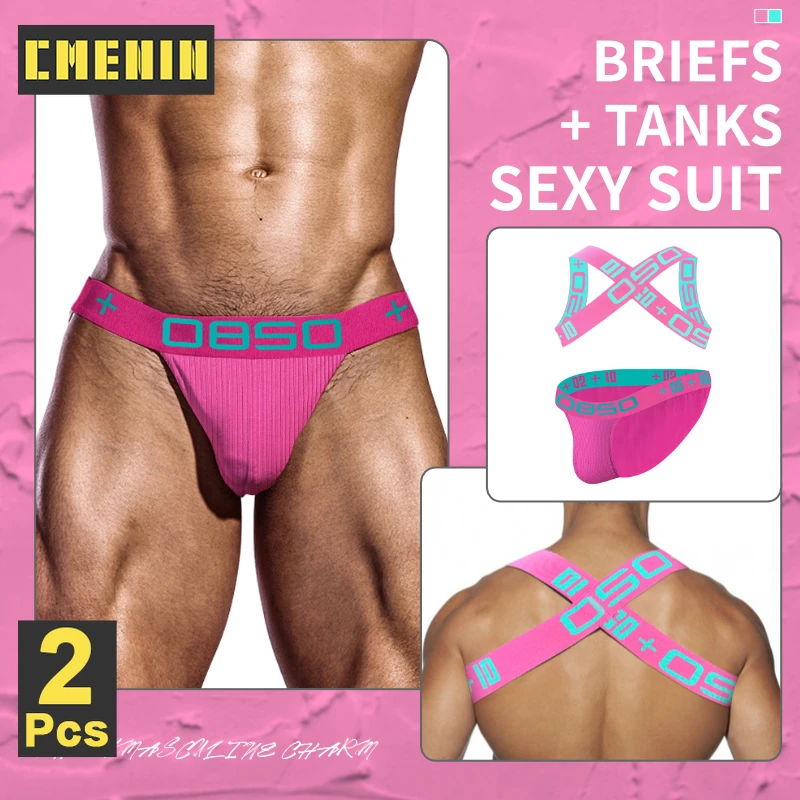 CMENIN Cotton Sexy Men Underwear Breathable Stringi Sissy Men's Briefs and Tank Top Set Jockstrap Panties Man Underpants Briefs
CMENIN Cotton Sexy Men Underwear Breathable Stringi Sissy Men's Briefs and Tank Top Set Jockstrap Panties Man Underpants Briefs