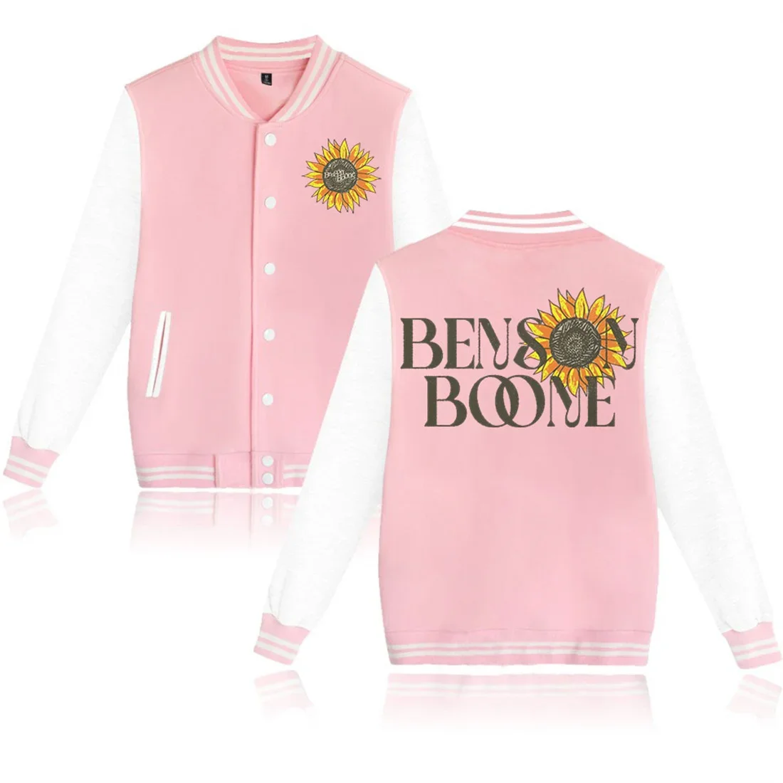 Benson Boone Merch Baseball Uniform Fleece Jacket Women Men Streetwear Hip Hop Long Sleeve Pink Hoodie Sweatshirts
Benson Boone Merch Baseball Uniform Fleece Jacket Women Men Streetwear Hip Hop Long Sleeve Pink Hoodie Sweatshirts