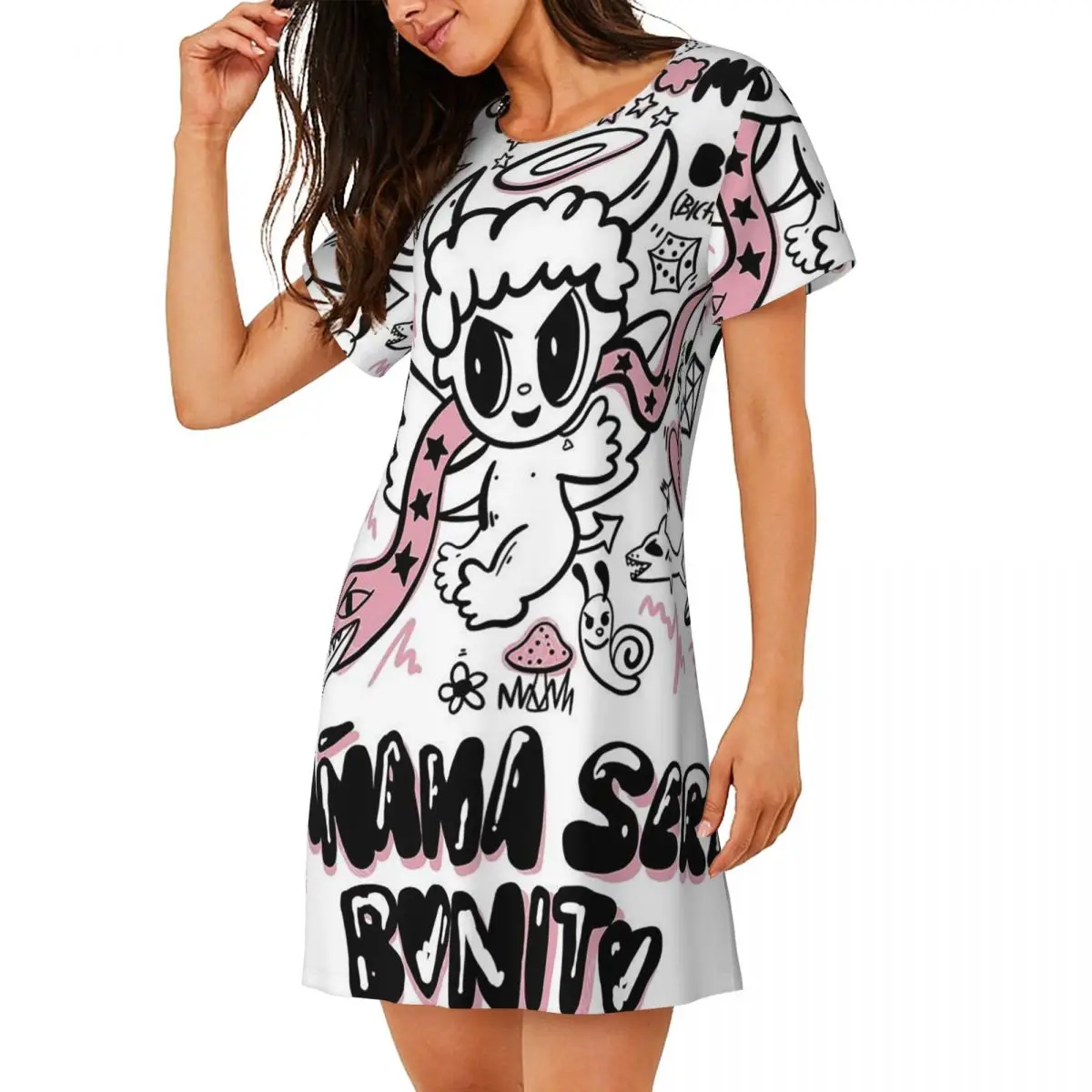 Reggae Ainger Bichota Season Karol G Short Sleeves Nightdress For Sleeping Women Short Sleeve Nightgowns Loose Pajama Dress
Reggae Ainger Bichota Season Karol G Short Sleeves Nightdress For Sleeping Women Short Sleeve Nightgowns Loose Pajama Dress